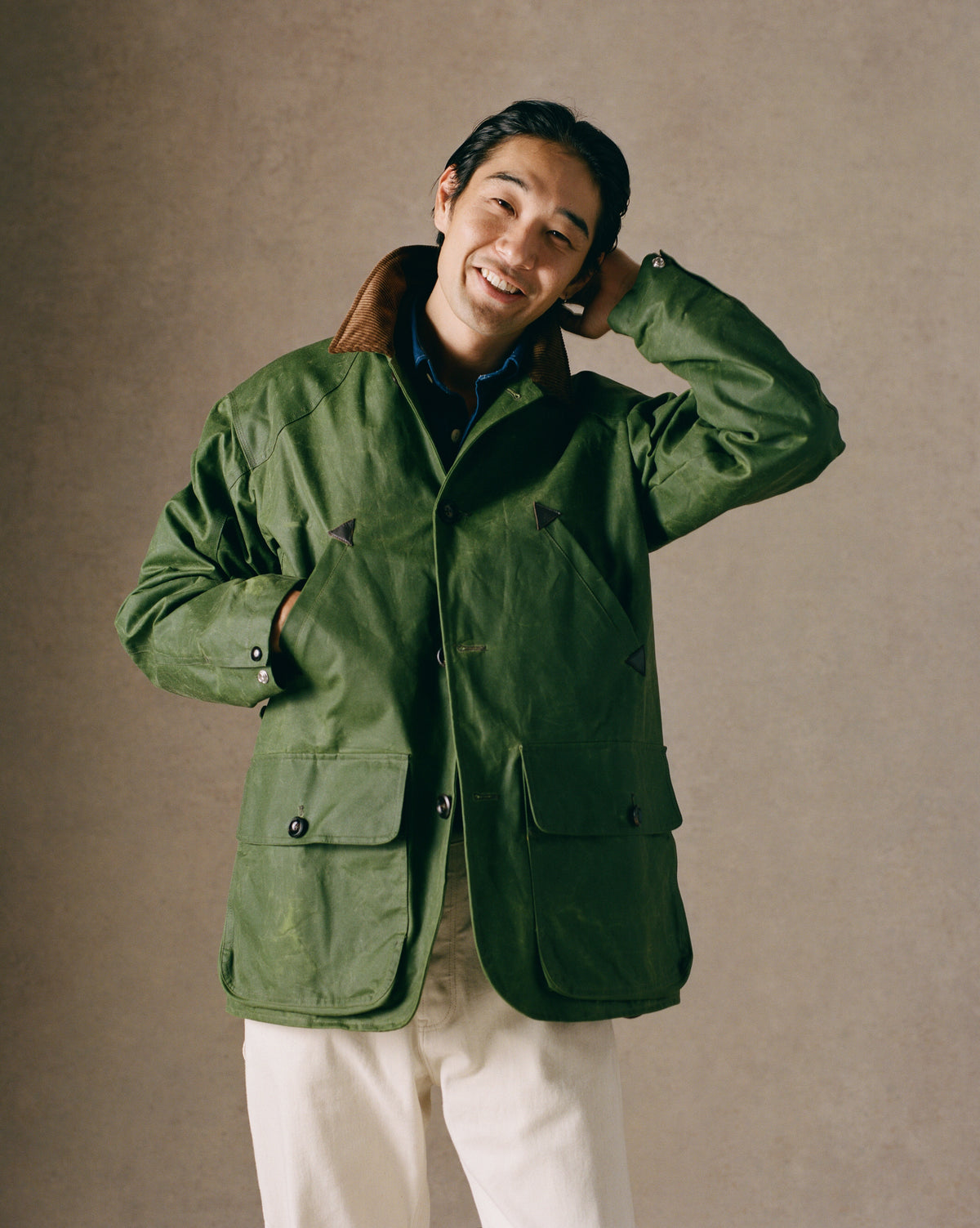 Green Waxed Cotton Barn Jacket