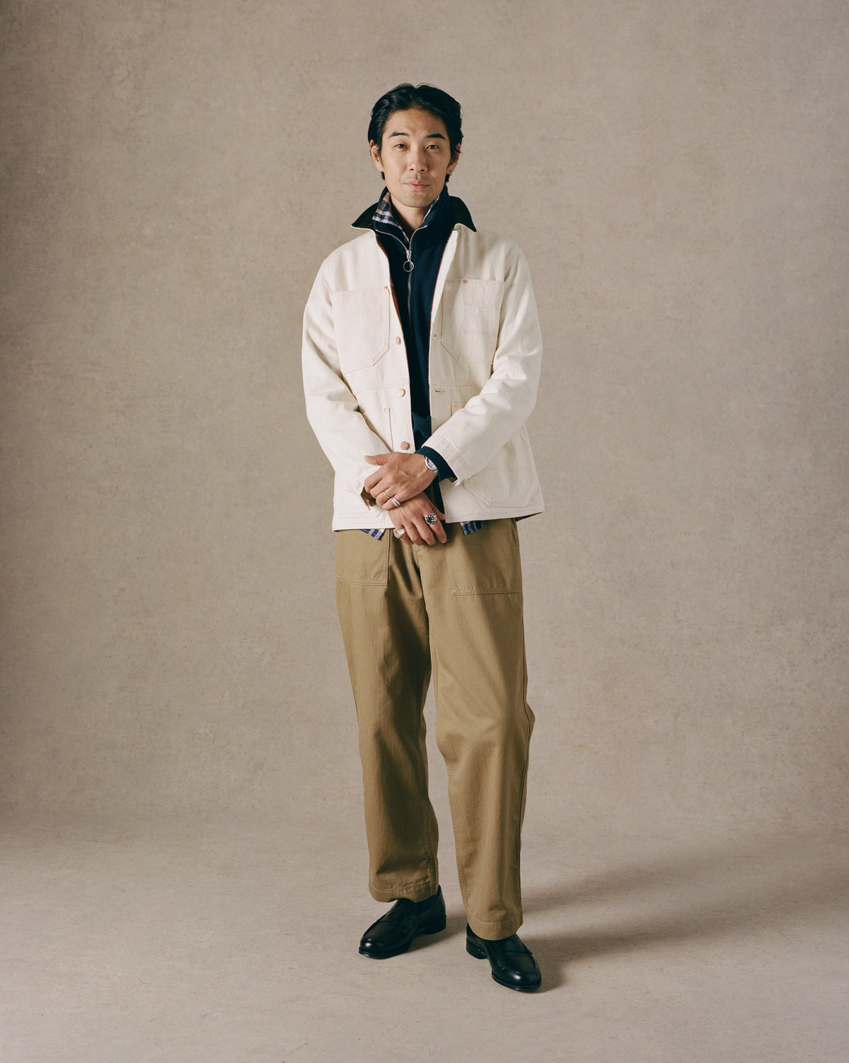Ecru Denim Welder Jacket