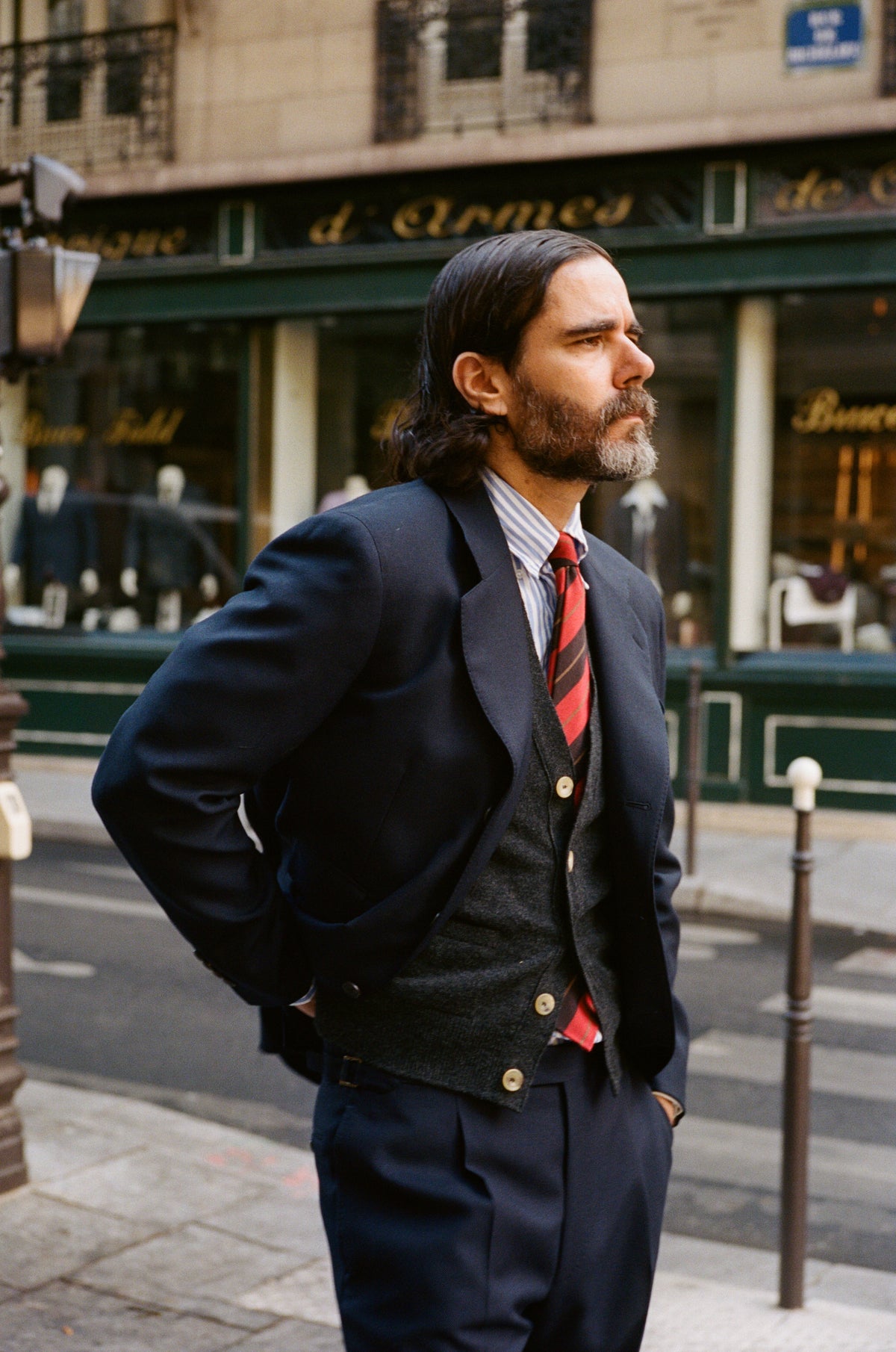 Dark Navy Fresco® Wool Tailored Jacket