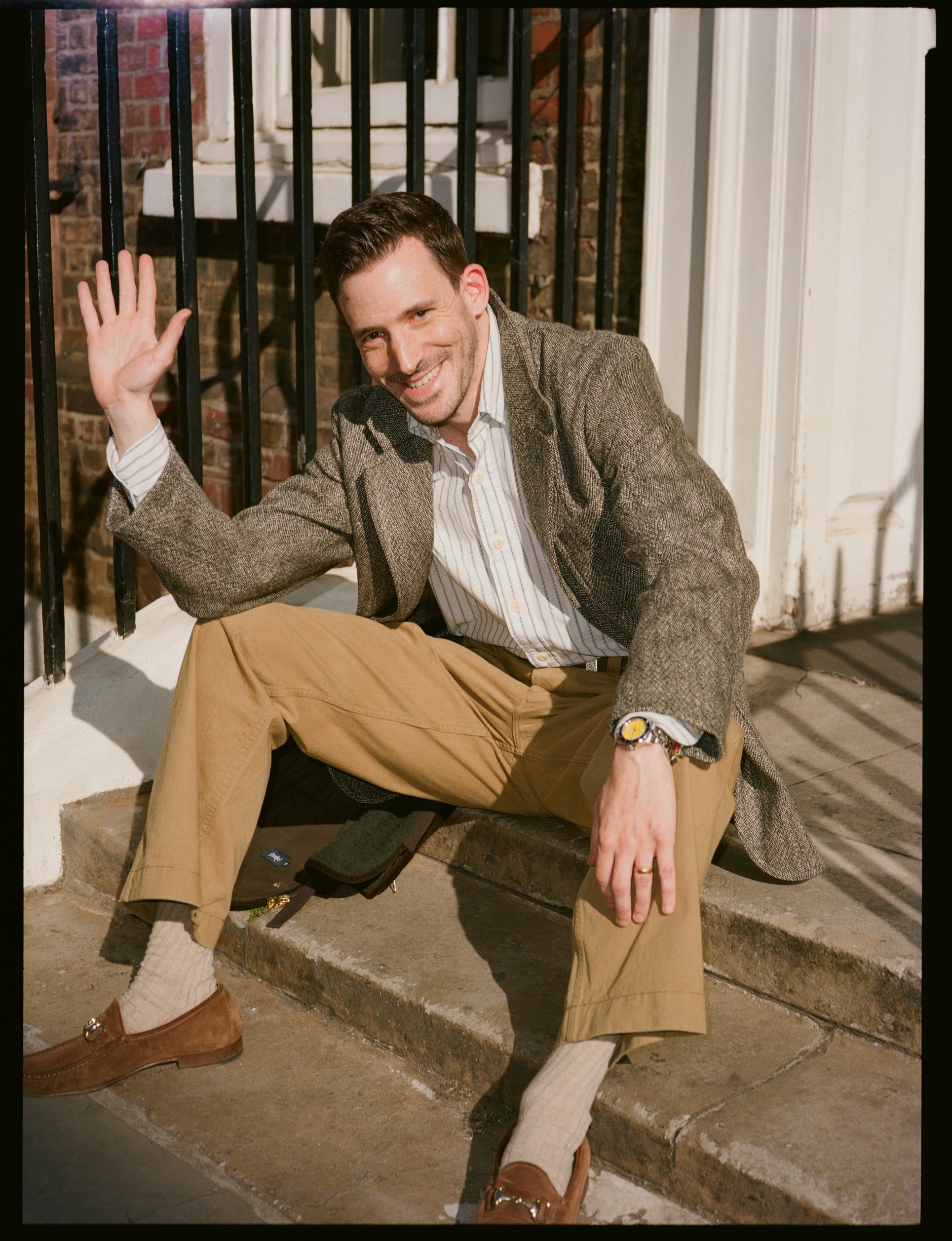 Grey Wool Tweed Field Games Blazer – Drakes US