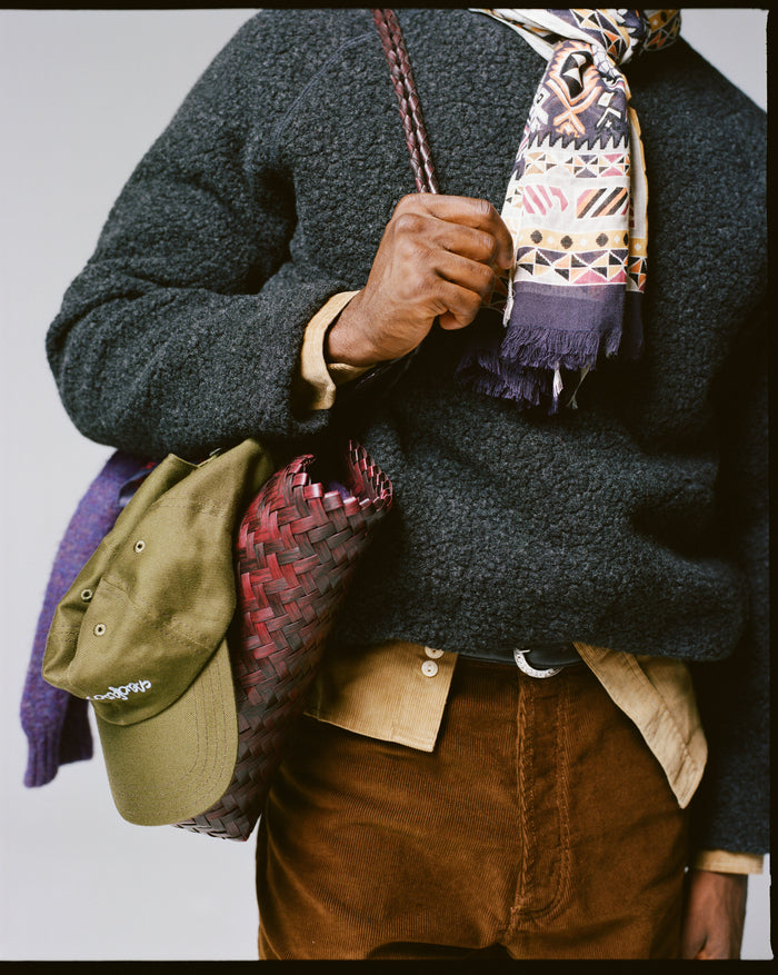 Charcoal Boucle Wool Pullover Fleece