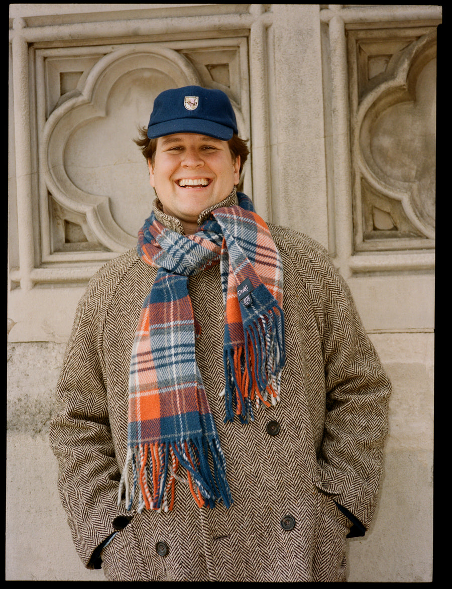 Navy 'Crests' Merino Wool Baseball Cap