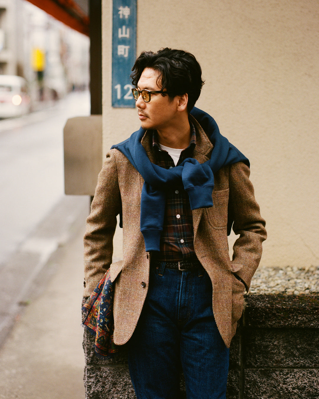 BEAMS F & Drake's Herringbone Tweed Blazer – Drakes US