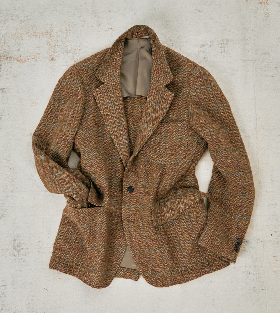 BEAMS F & Drake's Herringbone Tweed Blazer