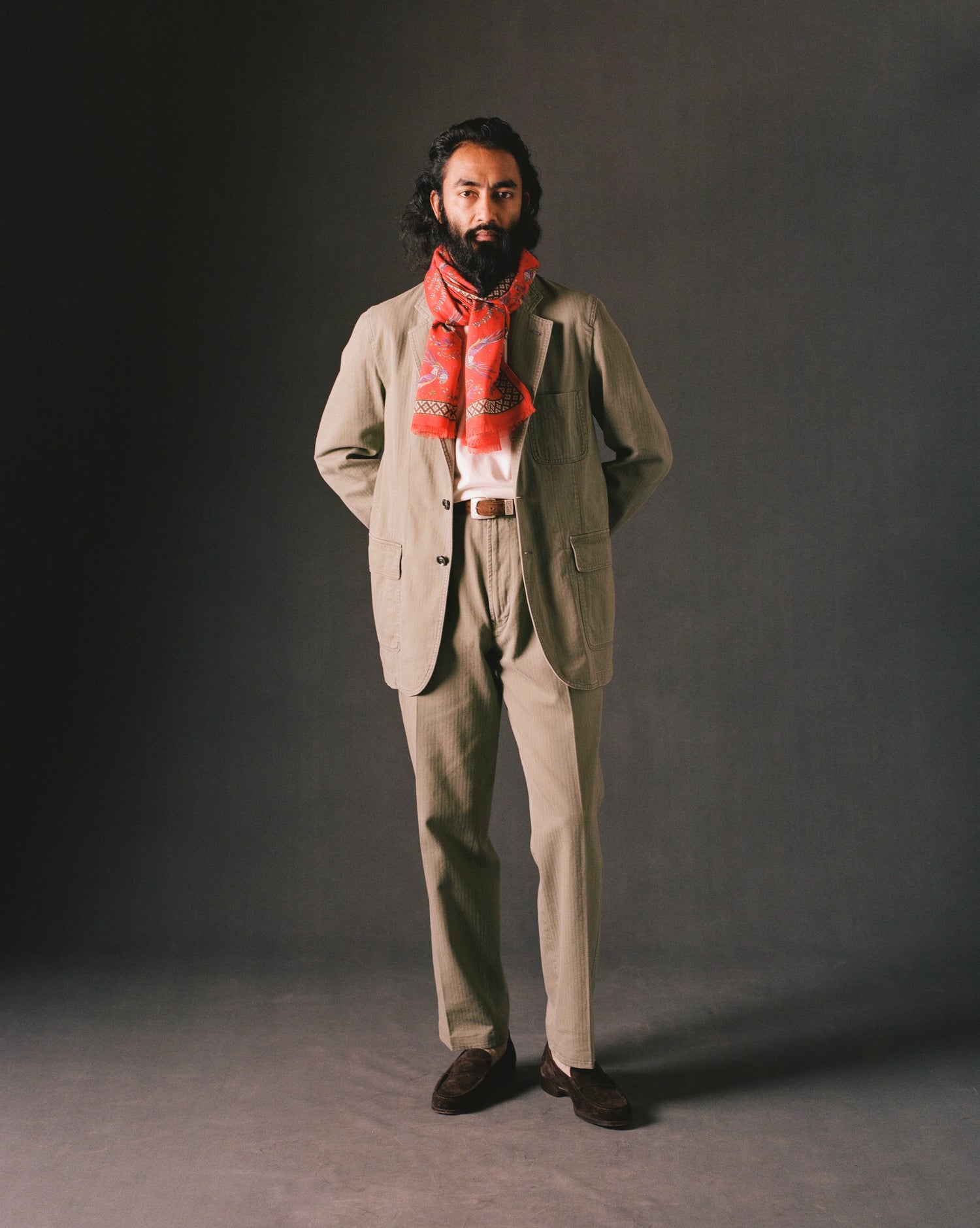 Olive Herringbone Twill Cotton Games Blazer Mk. I