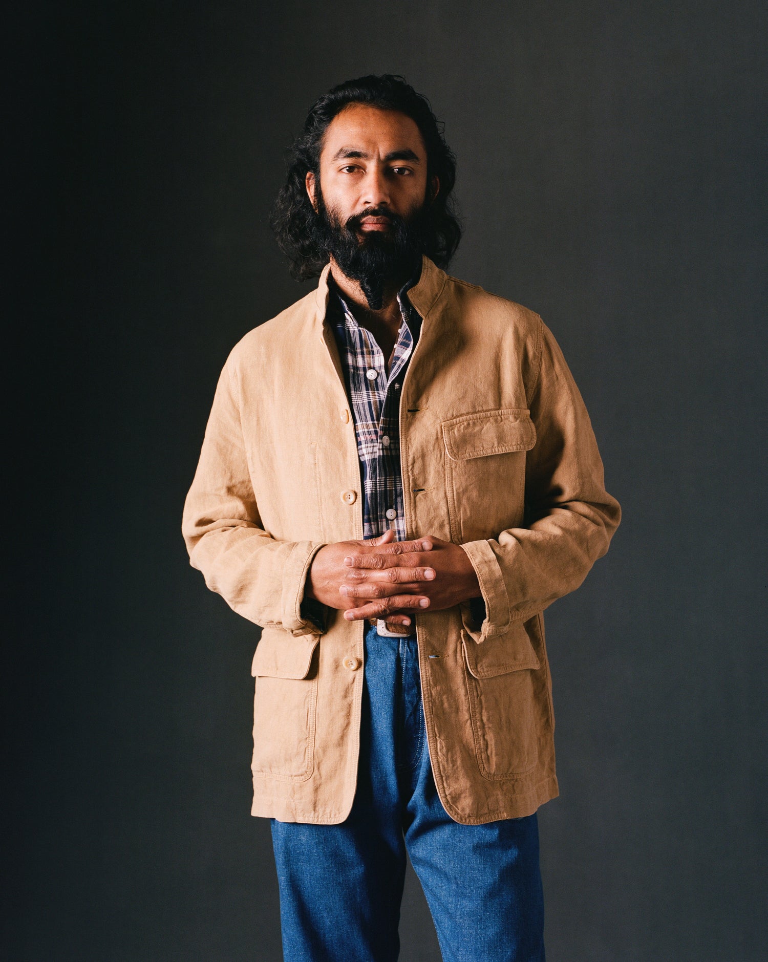 Sand Linen Forestière Jacket