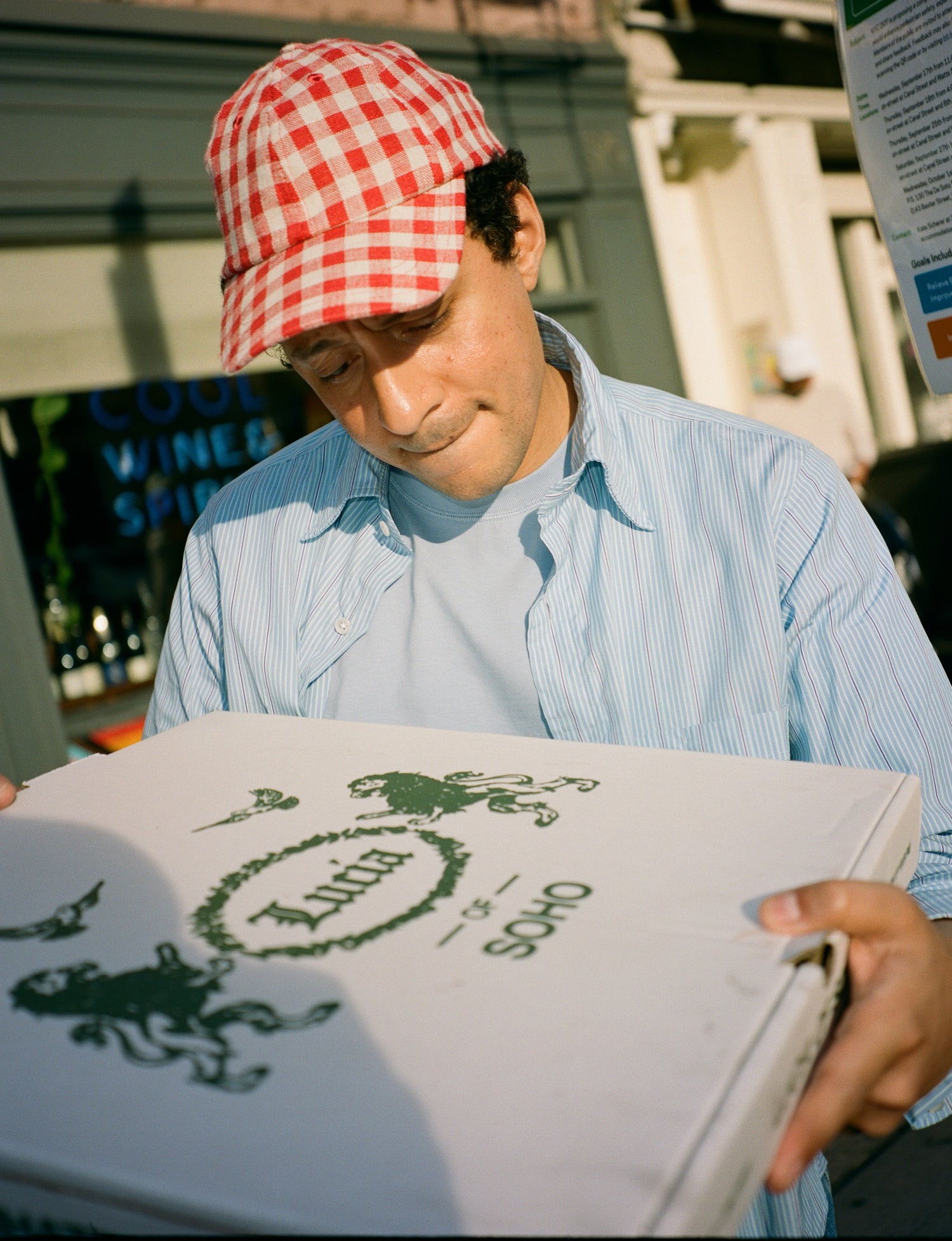 Blue Stripe Cotton Poplin Long Point Collar Shirt