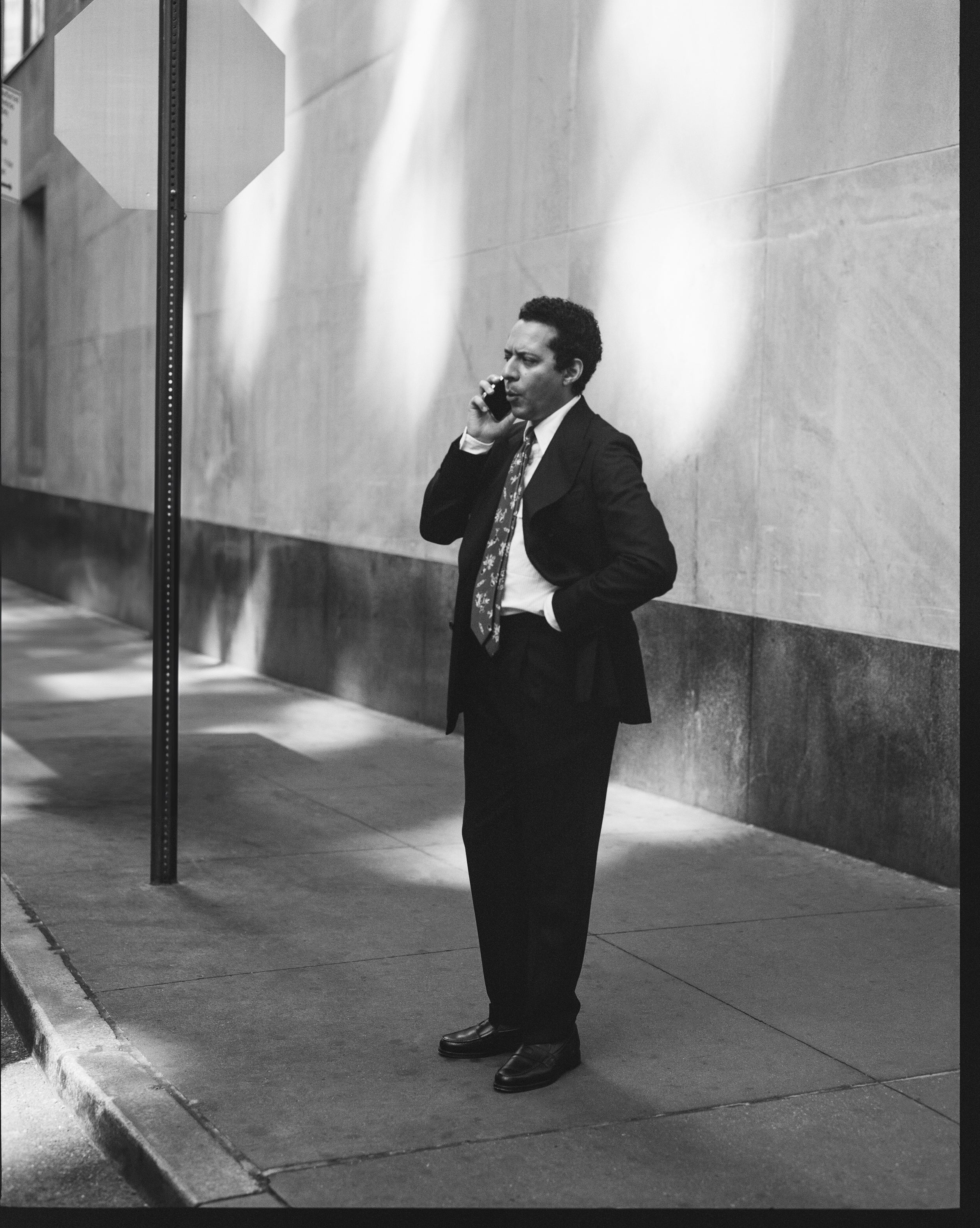 Black Fresco® Wool Single-Pleat Trouser