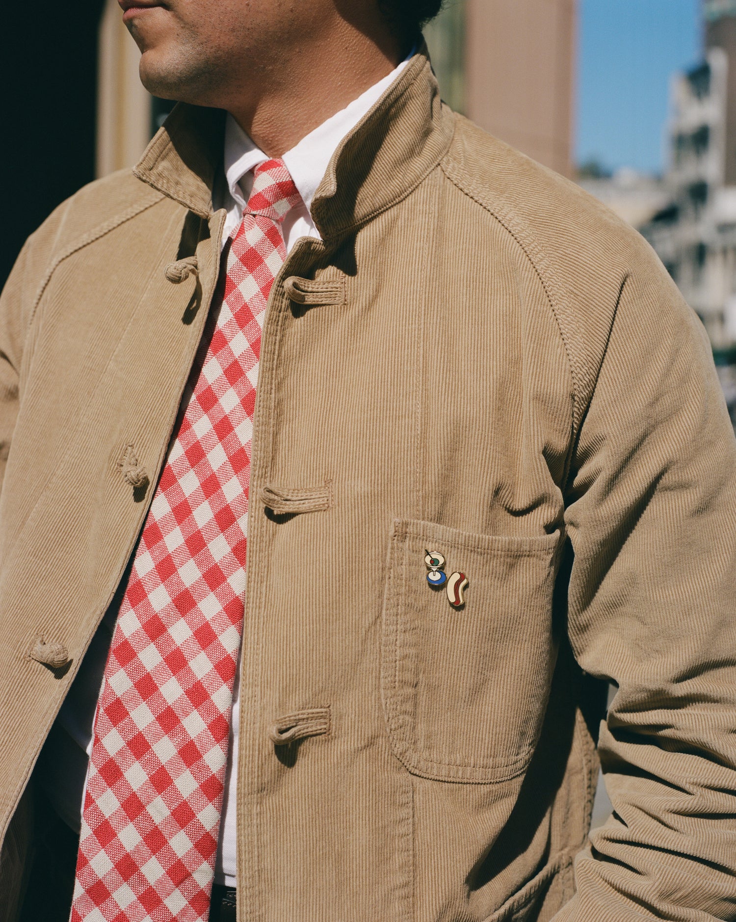 Sand Cotton Corduroy Artist Chore Jacket