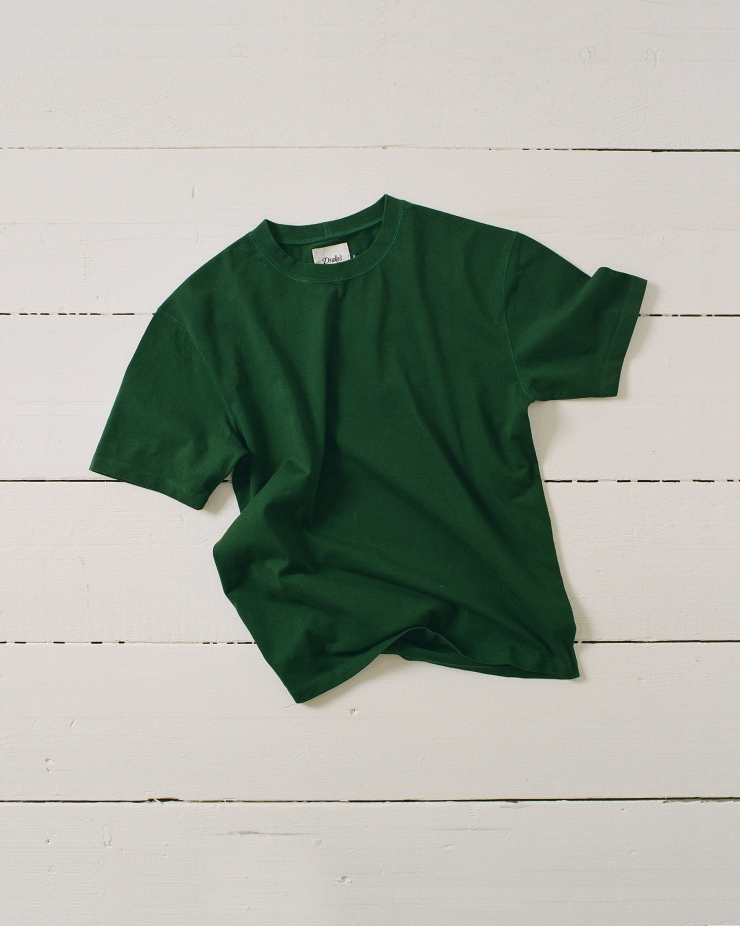 Forest Green Cotton Crew Neck Hiking T-Shirt