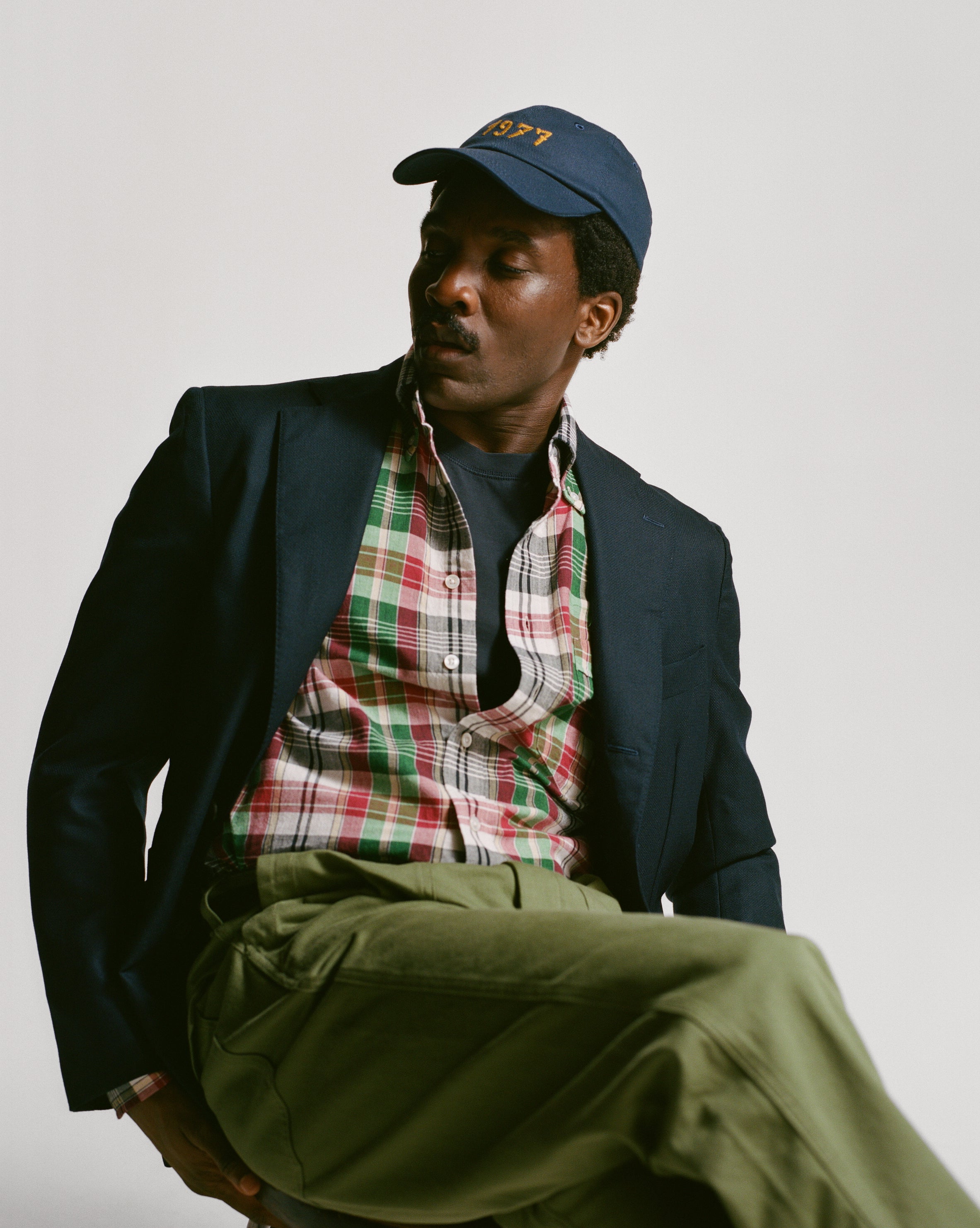 madras dress shirt Blue Red and Gold Indian Madras Button Down Shirt