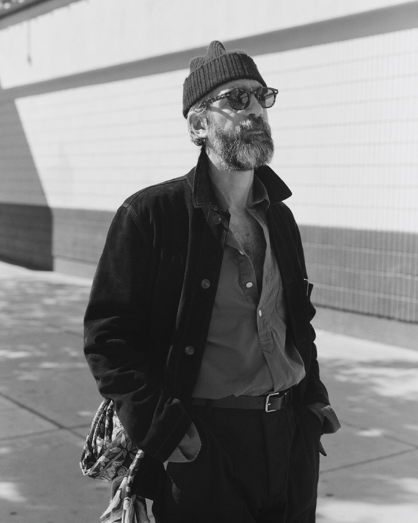 Drake's by A. Levine Black Heavyweight Suede Five-Pocket Chore Jacket