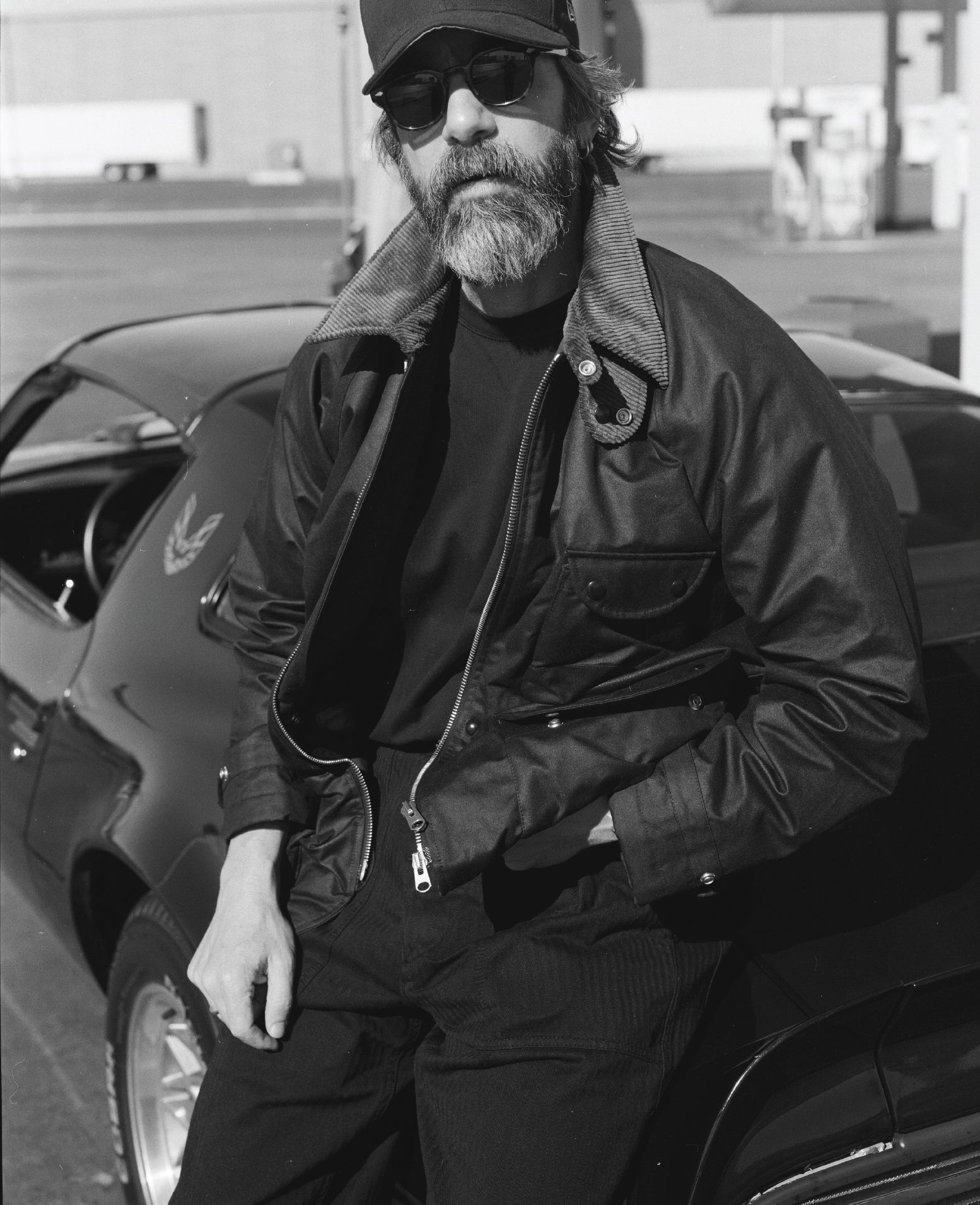 Drake's by A. Levine Black Waxed Coverall Jacket