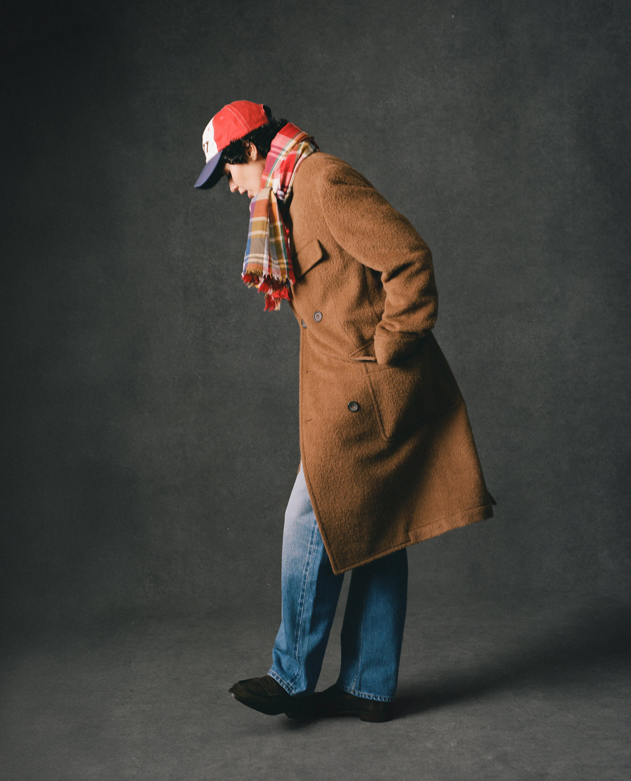 Caramel Double-Breasted Teddy Overcoat