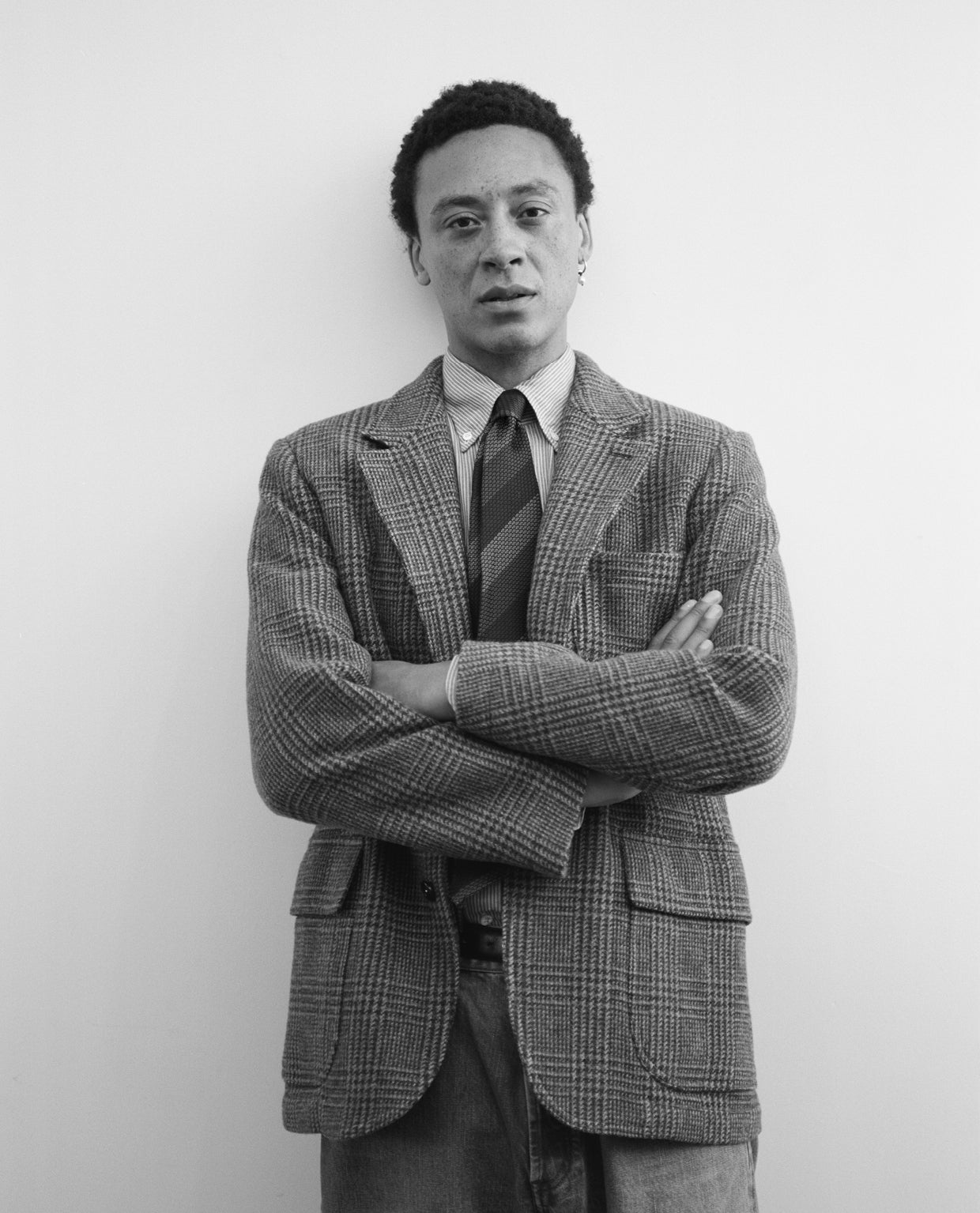 Brown Prince of Wales Check Tweed Games Blazer Mk. VII