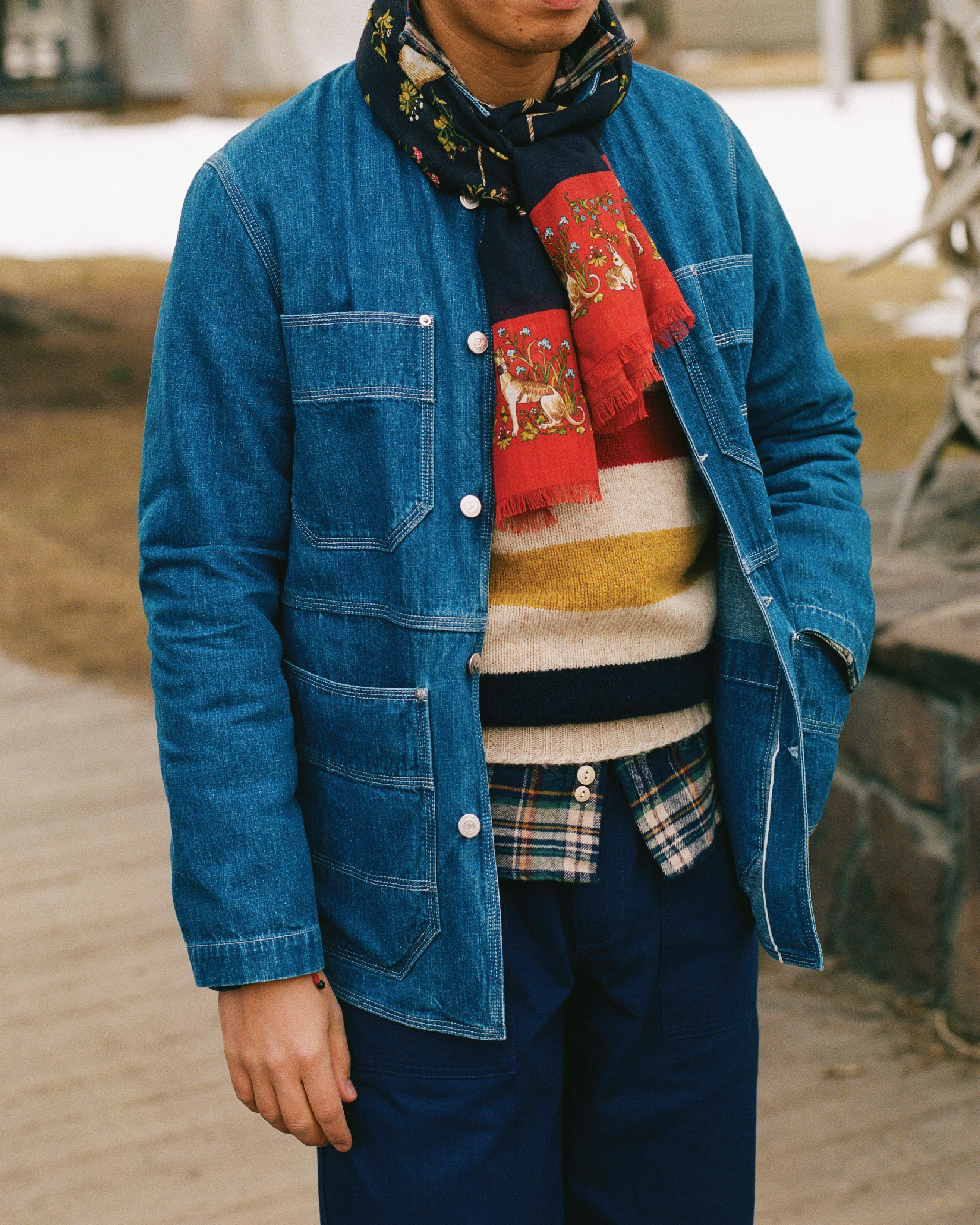 英国製 Drake’s ドレイクス × L.E.J シャツジャケット L ブルー Drake's with L E J Shirt Collection – Drakes US