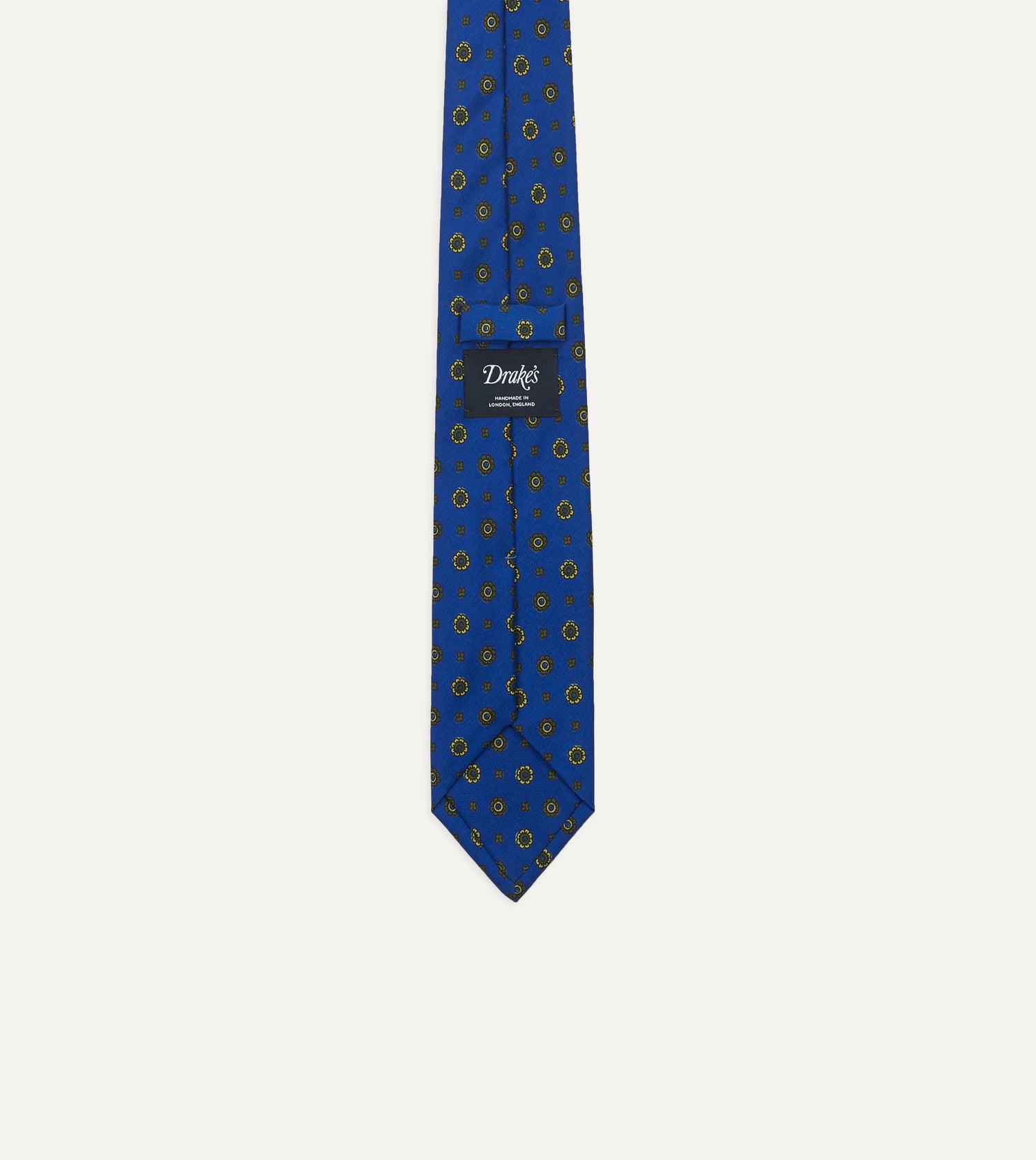 Royal Blue Baroque Paisley 36oz Madder Silk Self Tipped Tie