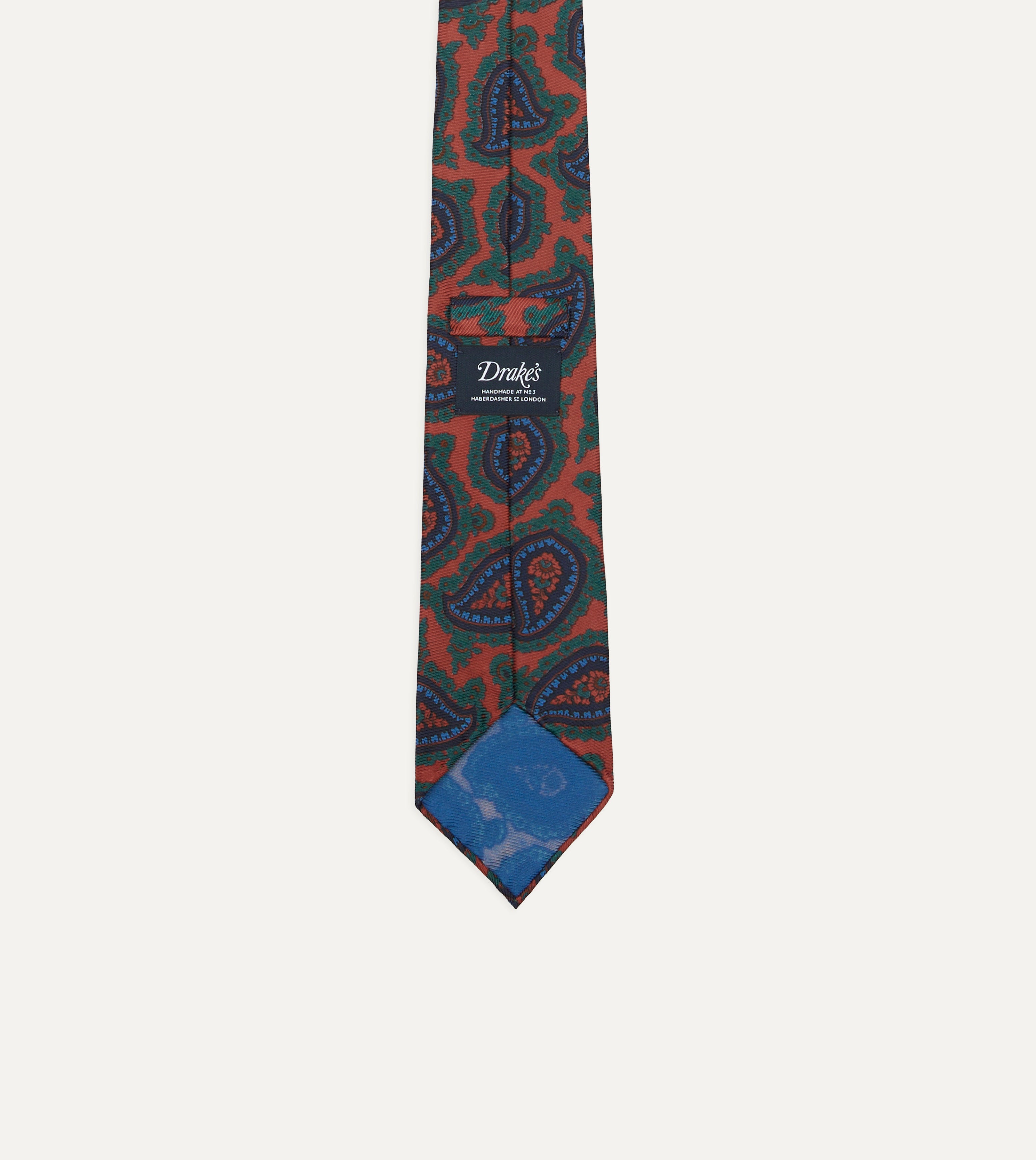 Red Big Paisley Print 40oz Madder Silk Tie – Drakes US