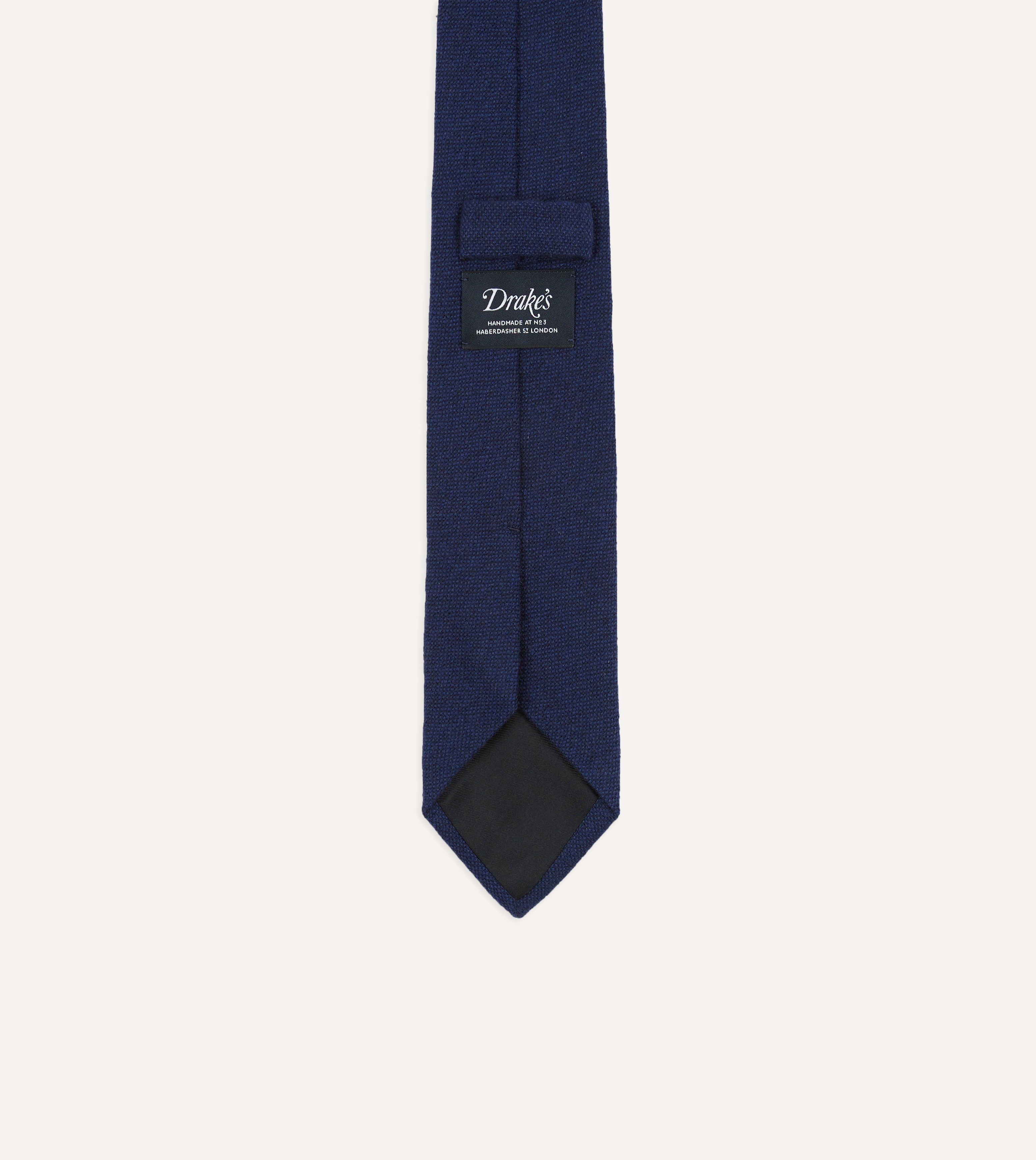 Indigo Pure Cashmere Solid Tipped Tie – Drakes US