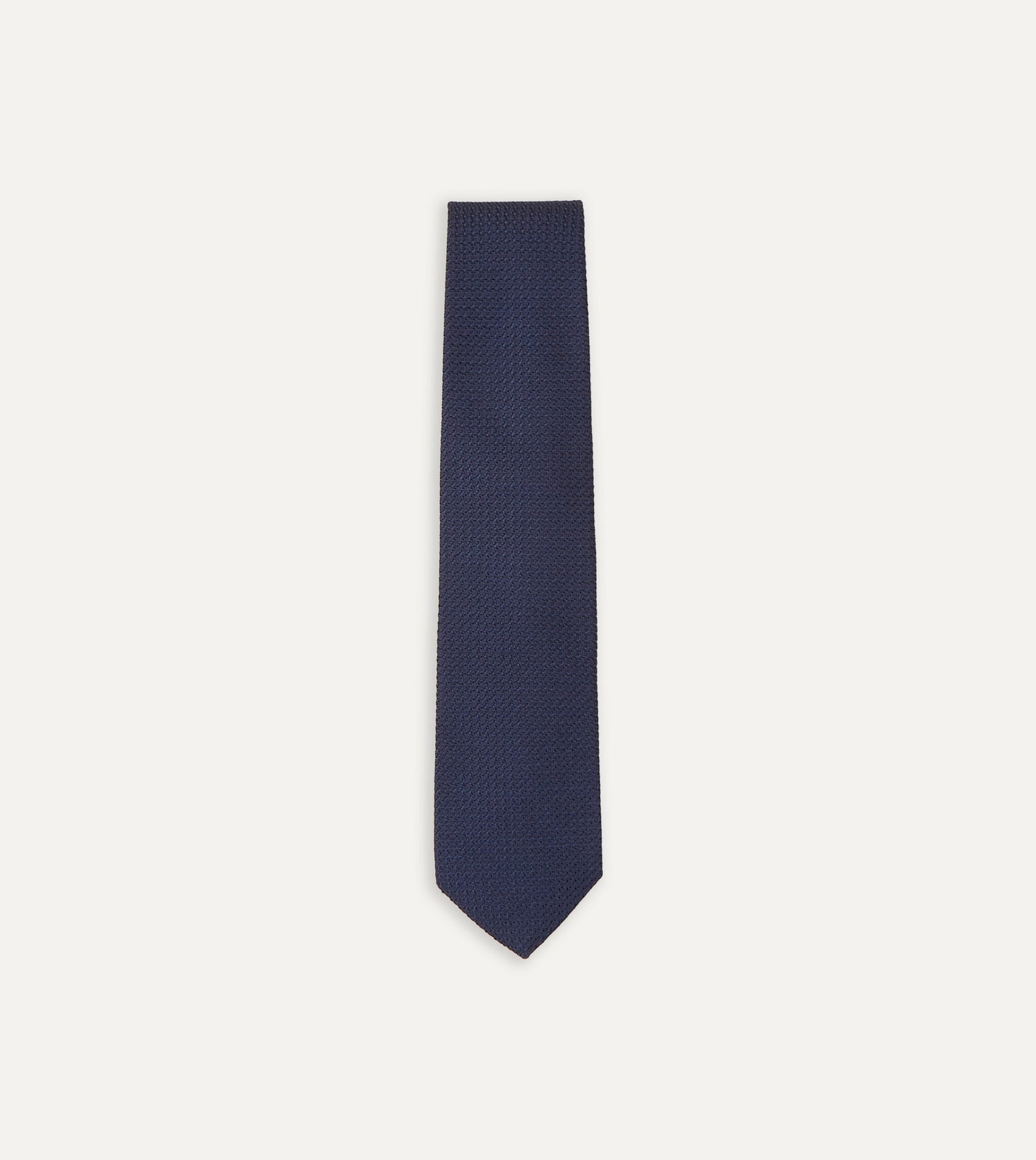 Navy Large Knot Grenadine Tipped Tie
