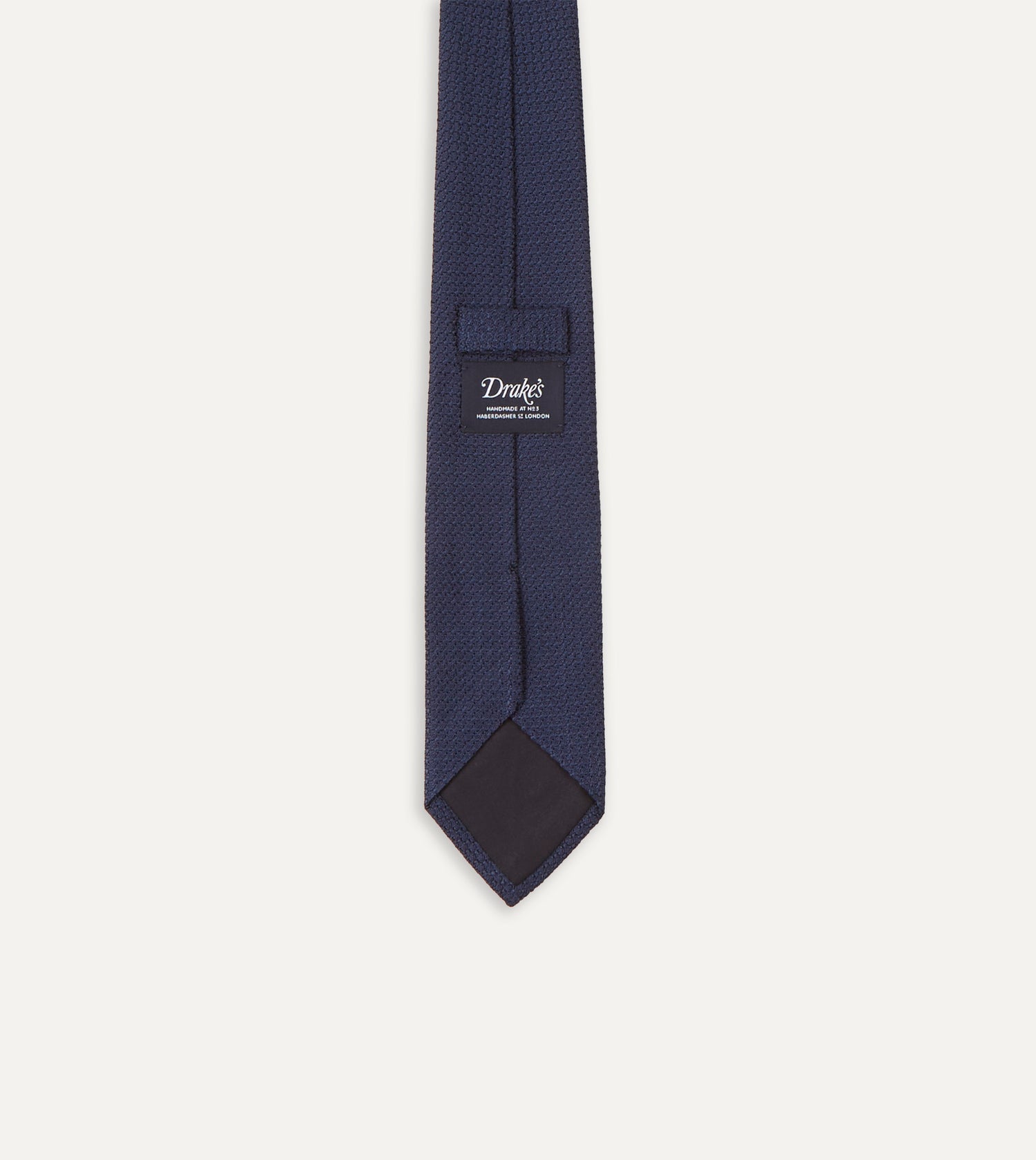 Navy Large Knot Grenadine Tipped Tie