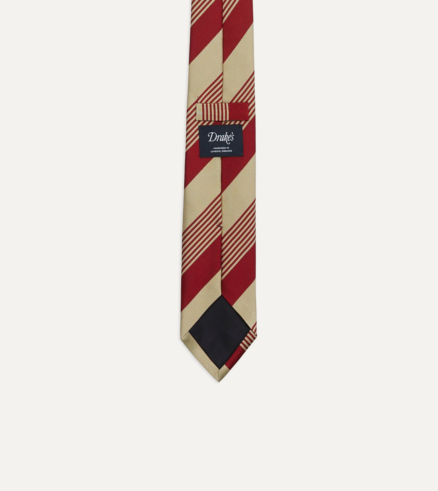 Red and Gold Multi Stripe Silk Tipped Tie