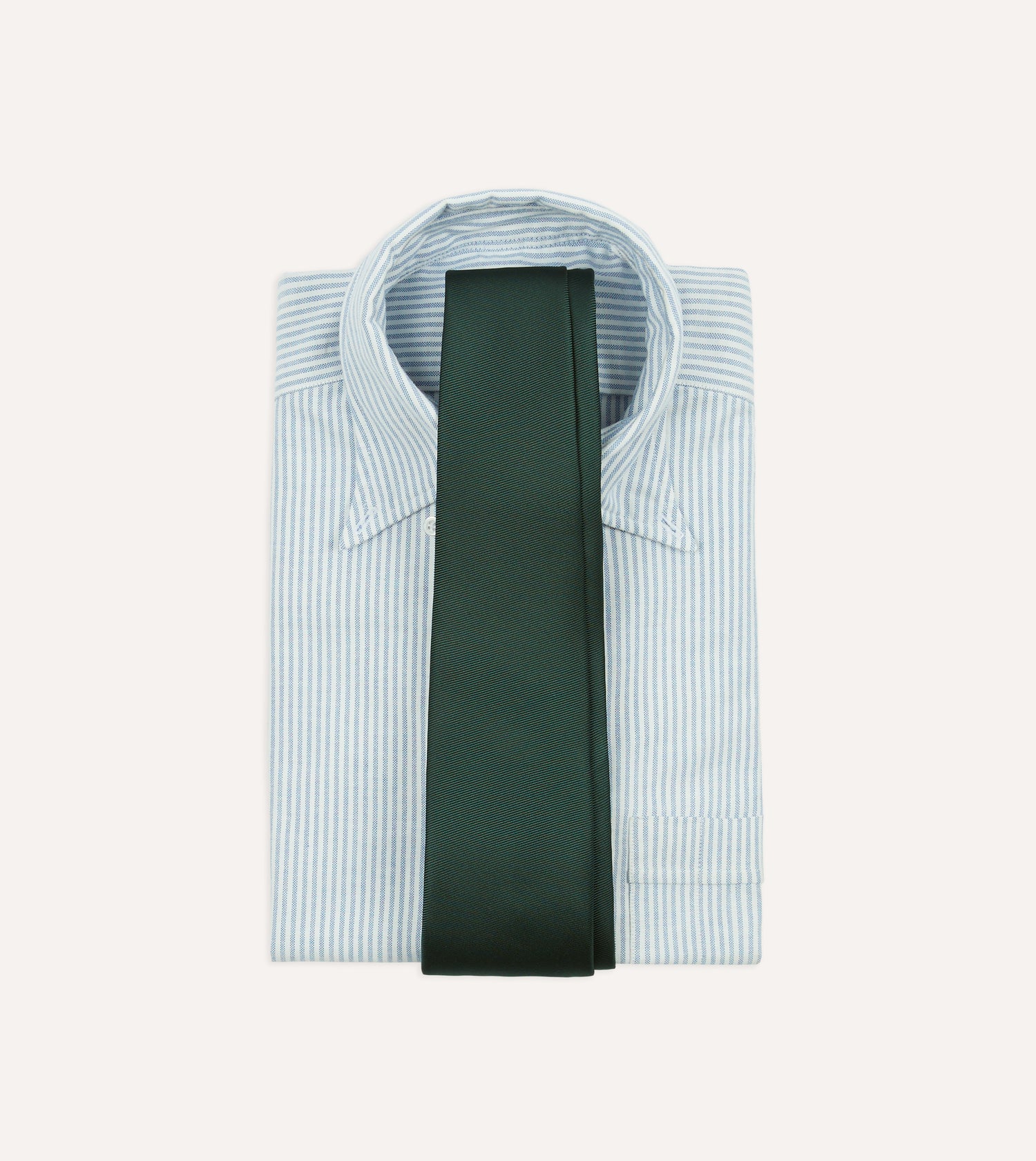 Bottle Green 50oz Silk Twill Tipped Tie