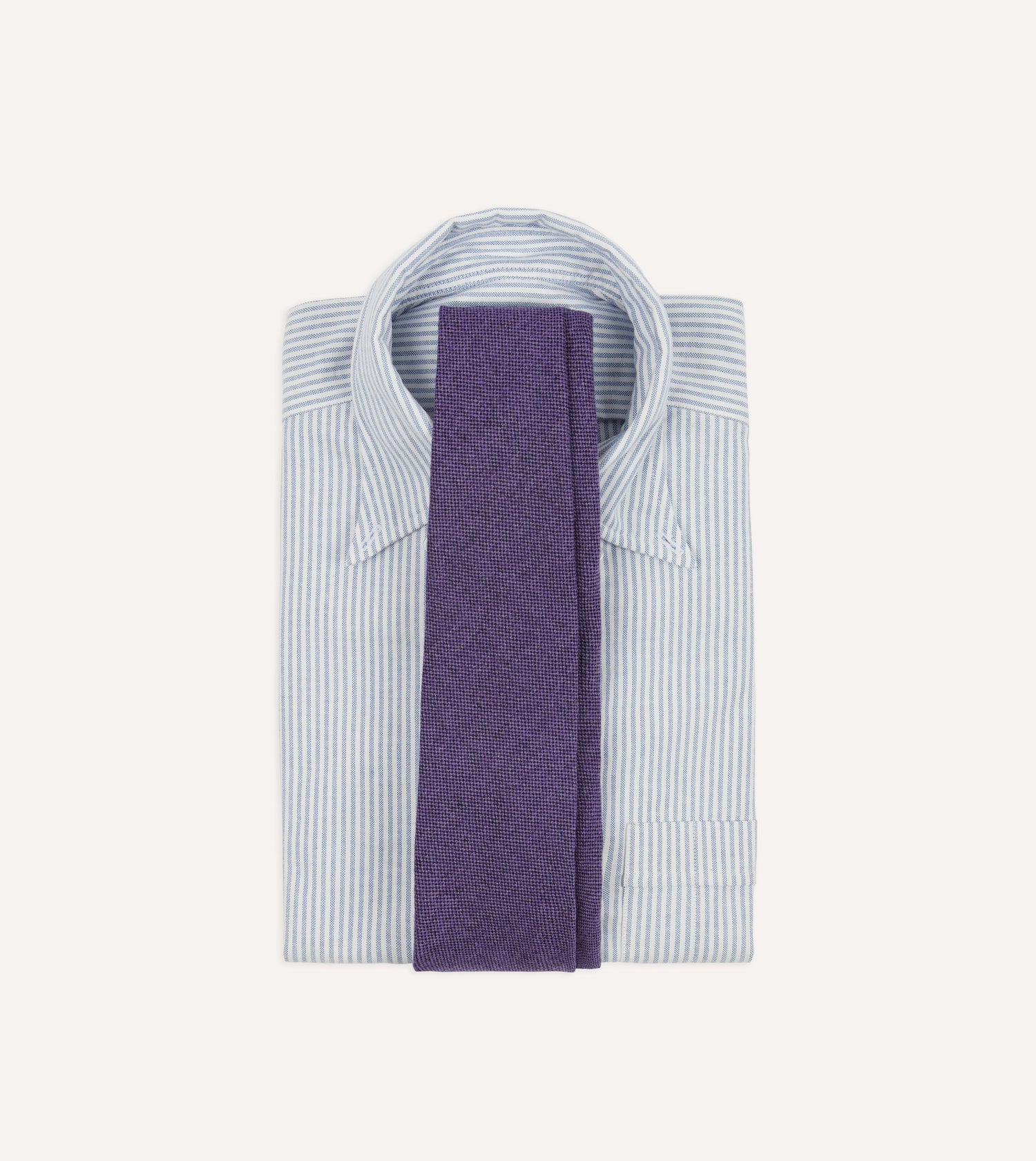 Purple Pure Cashmere Solid Tipped Tie