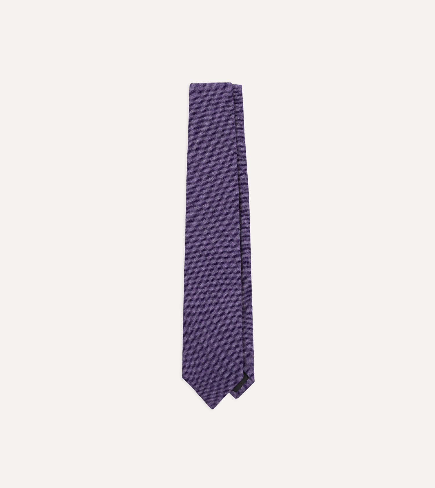 Purple Pure Cashmere Solid Tipped Tie