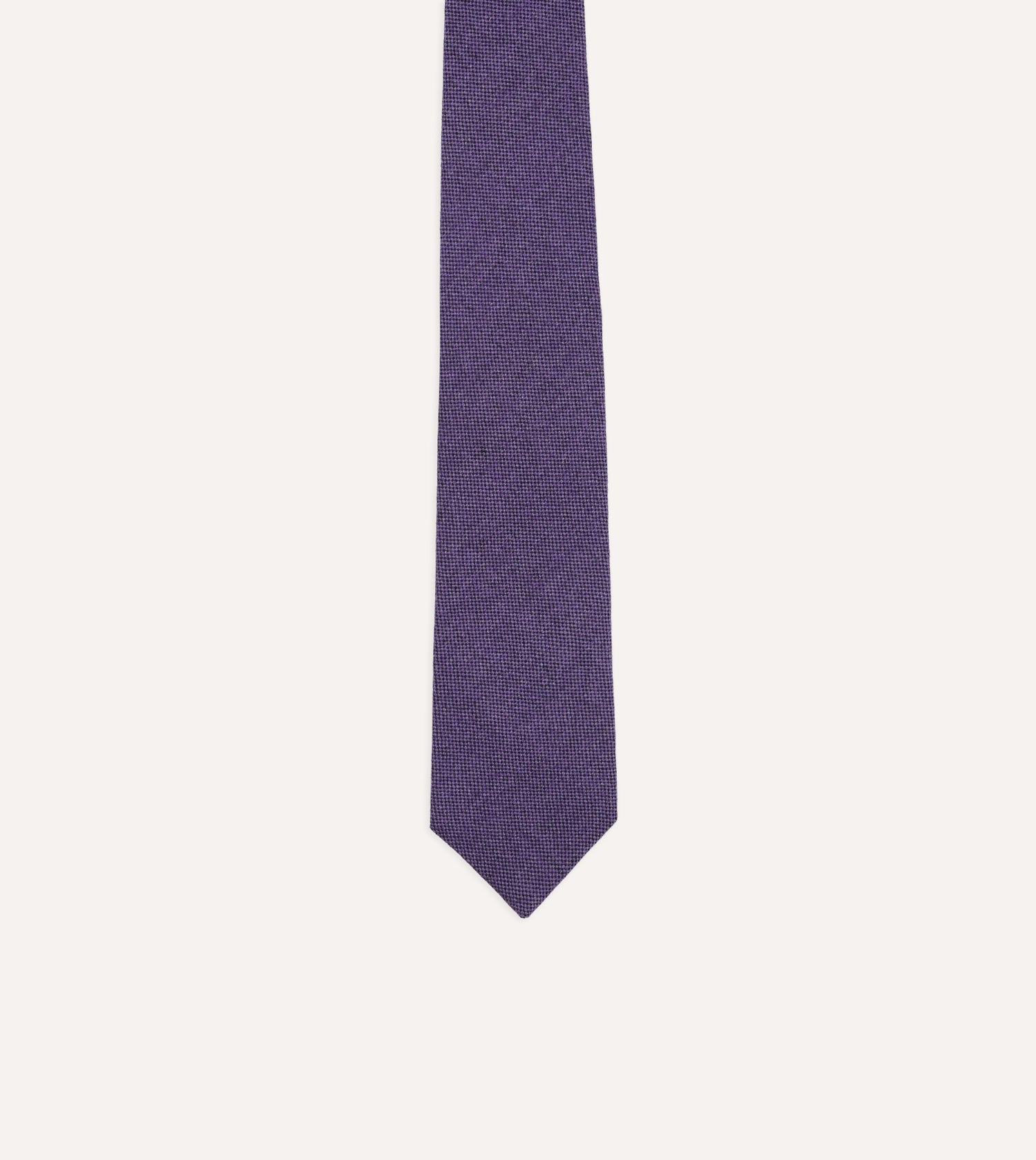 Purple Pure Cashmere Solid Tipped Tie
