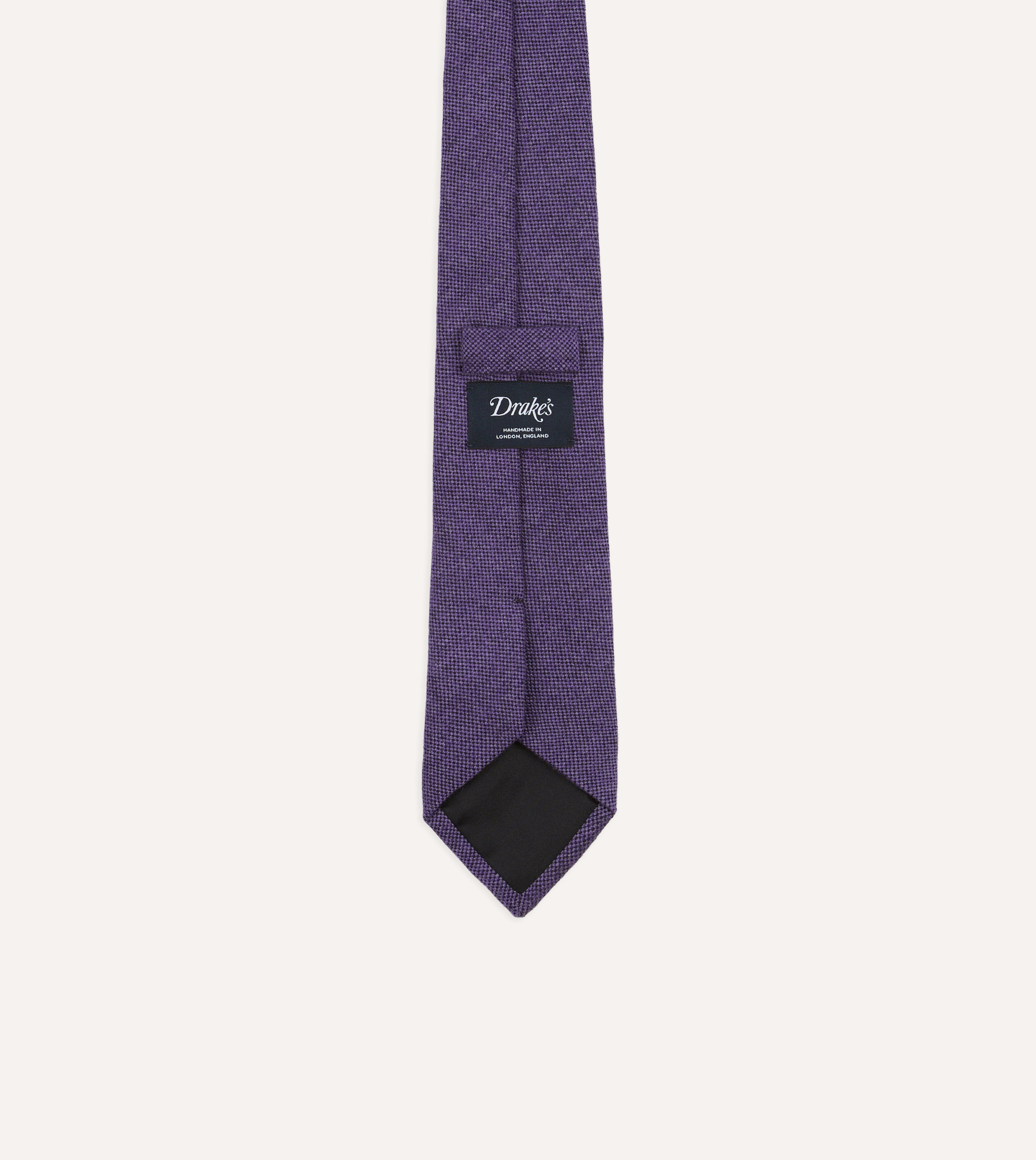 Purple Pure Cashmere Solid Tipped Tie