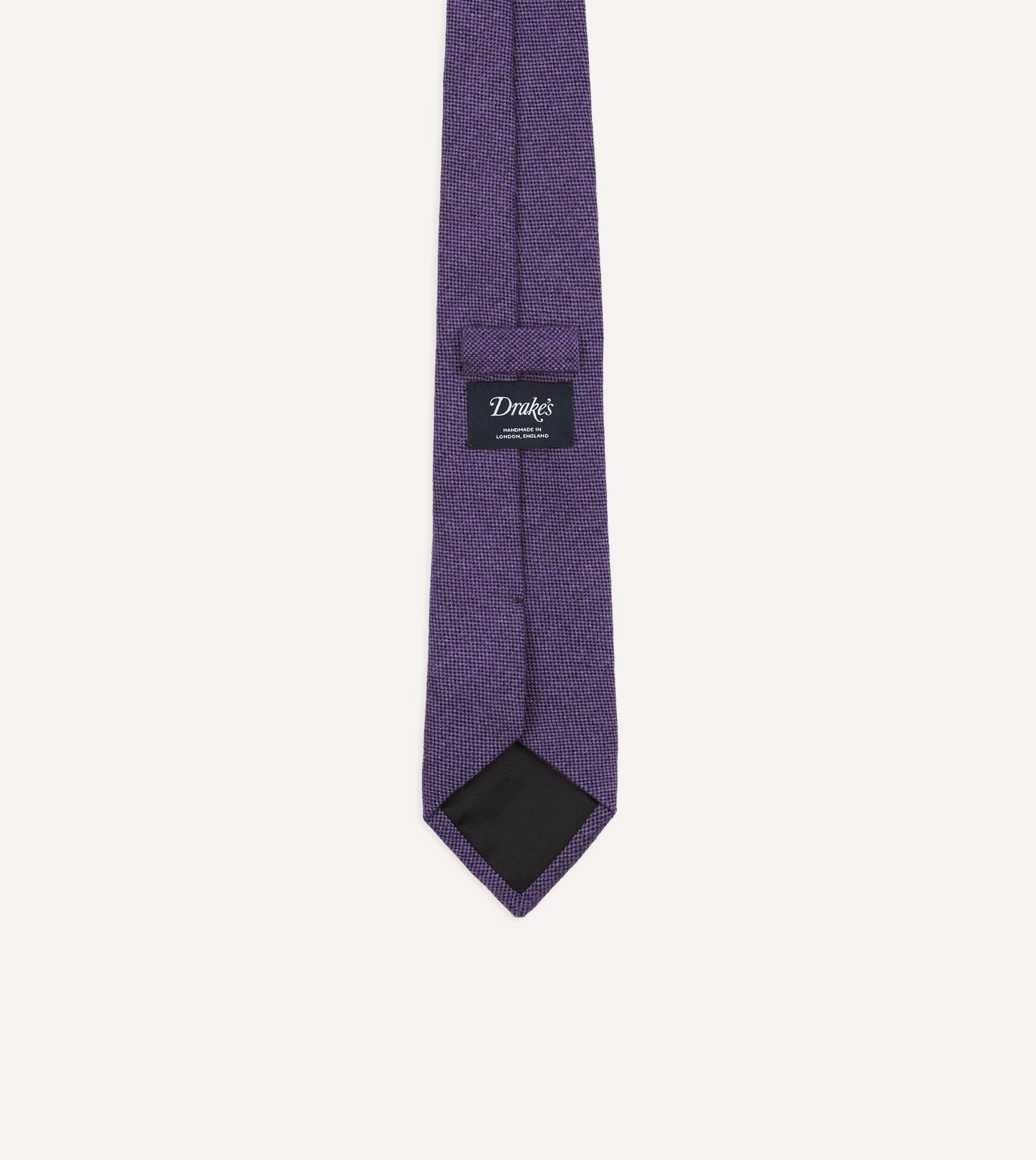 Purple Pure Cashmere Solid Tipped Tie