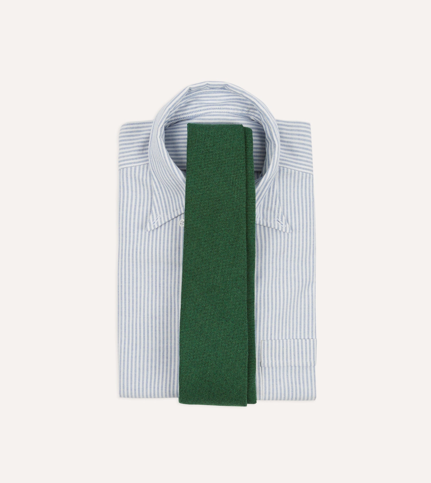 Green Pure Cashmere Solid Tipped Tie