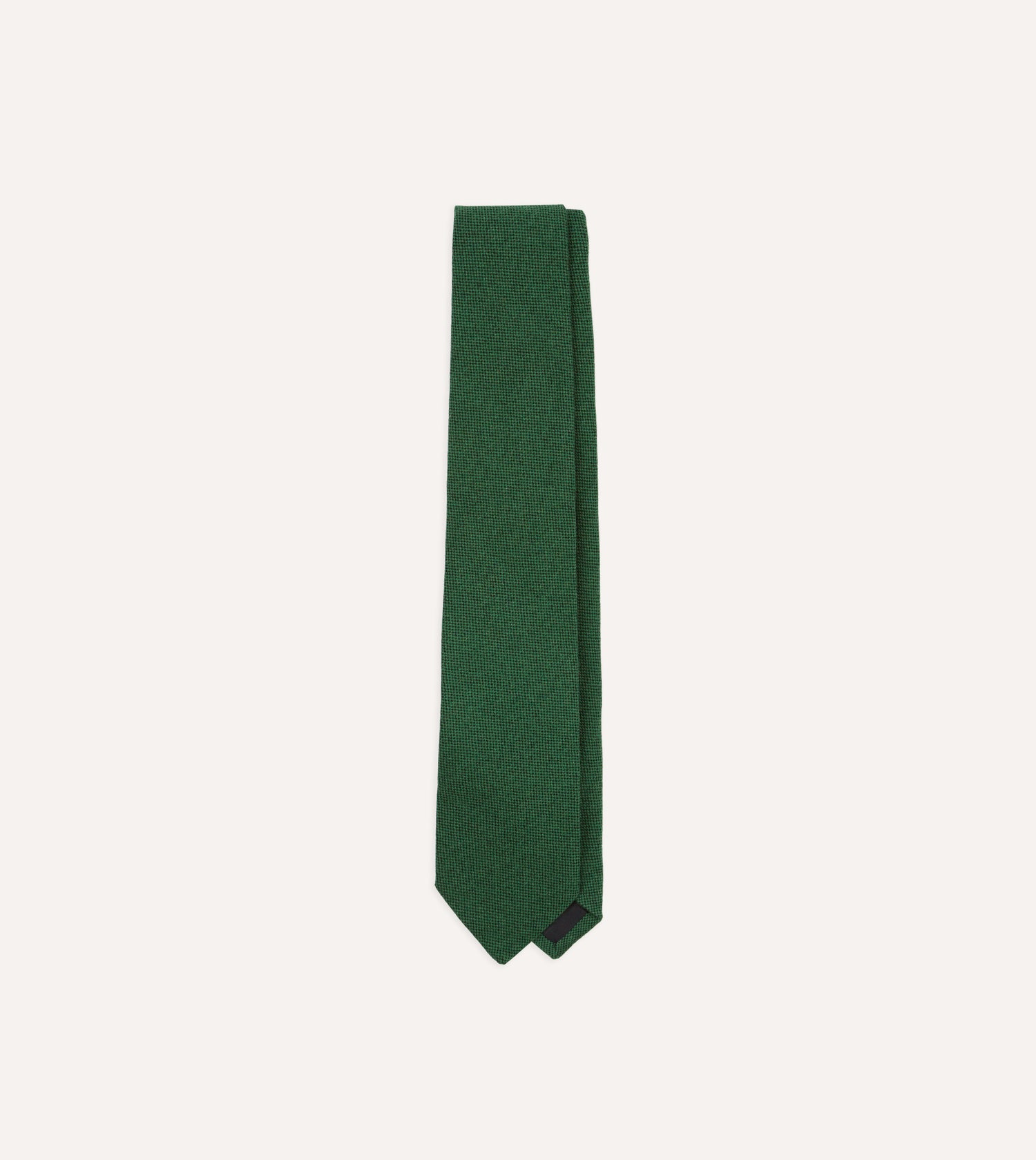 Green Pure Cashmere Solid Tipped Tie