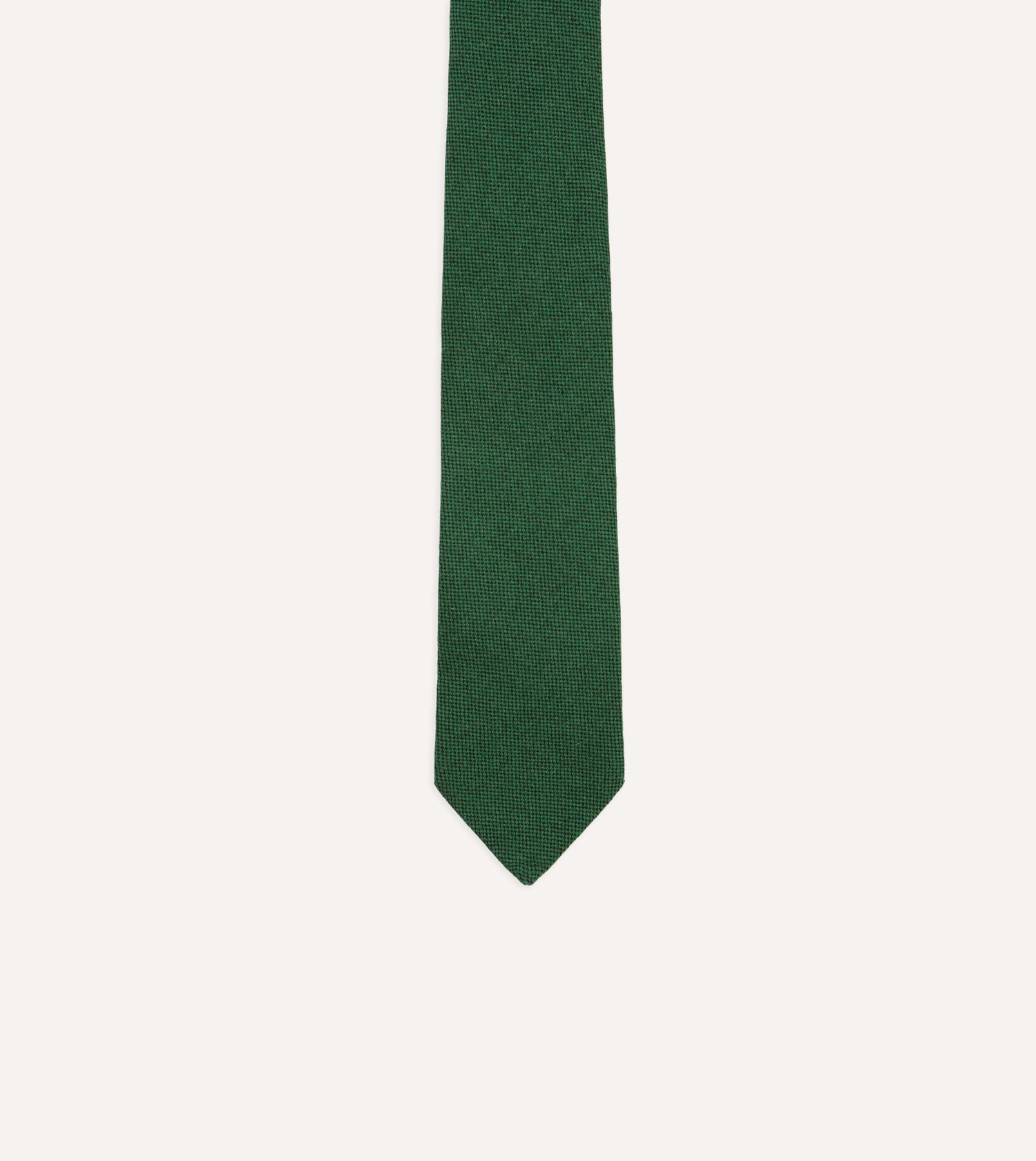 Green Pure Cashmere Solid Tipped Tie