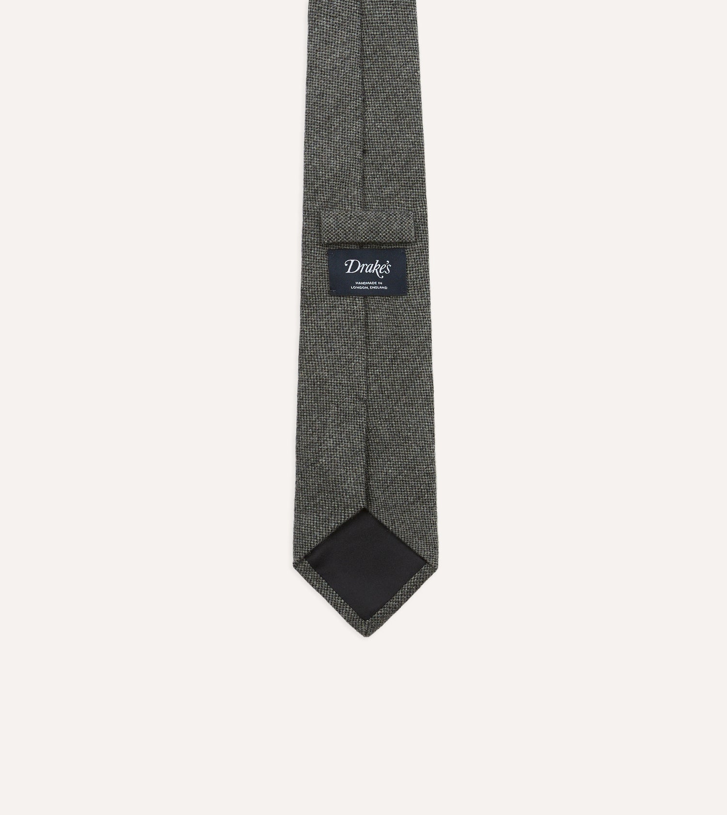 Grey Pure Cashmere Solid Tipped Tie