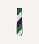 White, Navy and Green Wide Stripe Repp Silk Tipped Tie