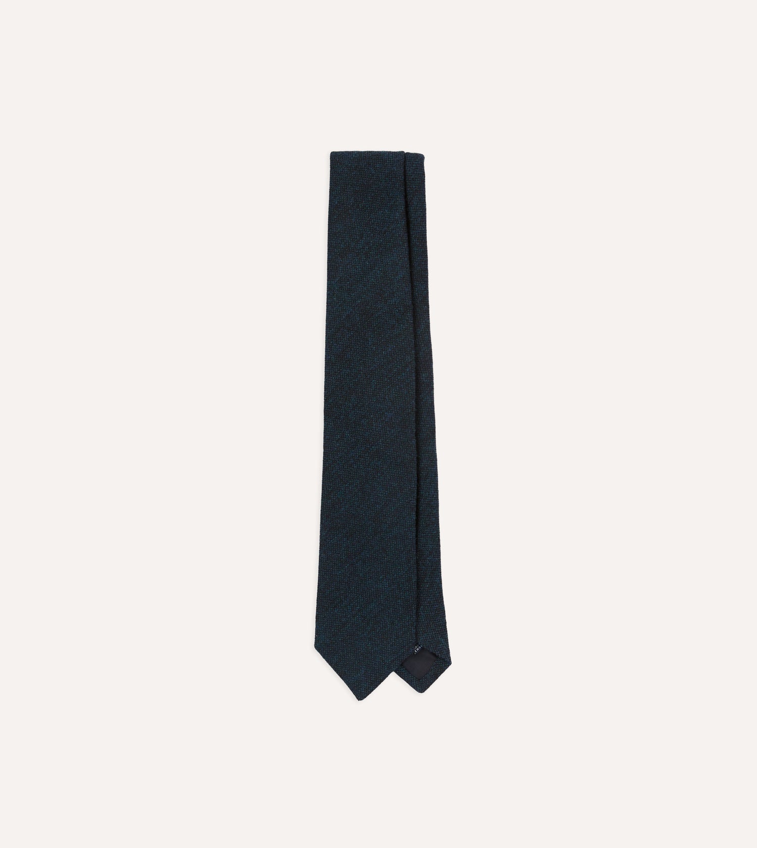 Navy Shetland Wool Tipped Tie