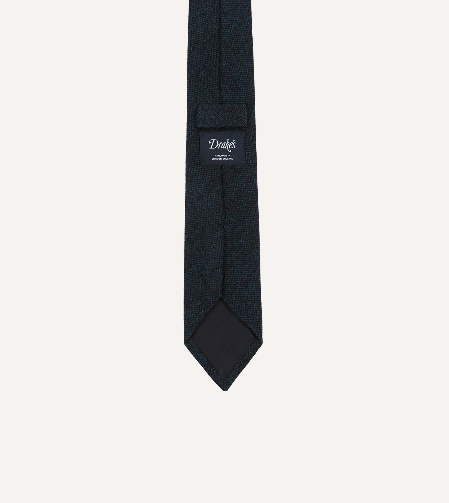 Navy Shetland Wool Tipped Tie