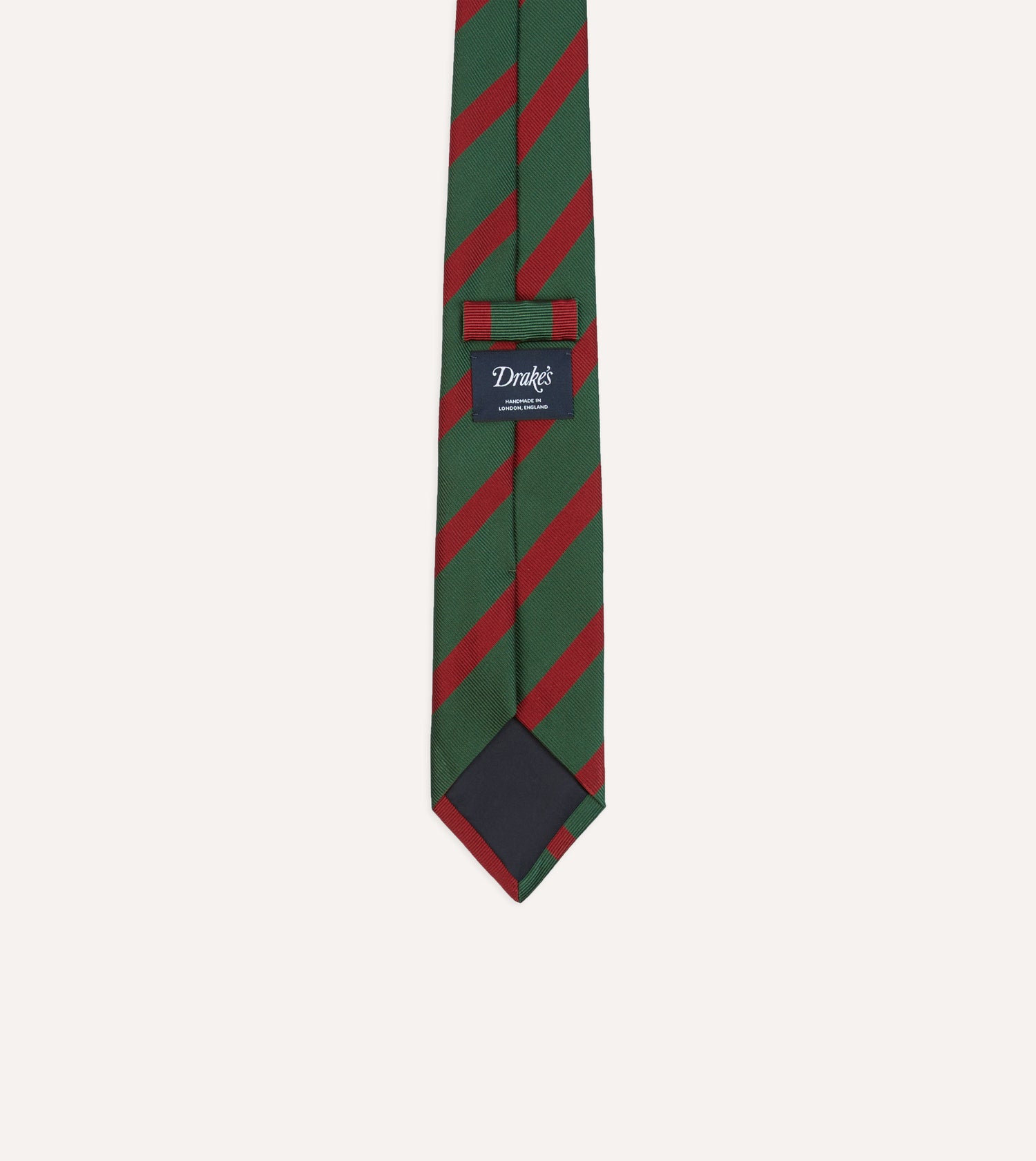 Green and Red Dual Stripe Mogador Silk Tipped Tie