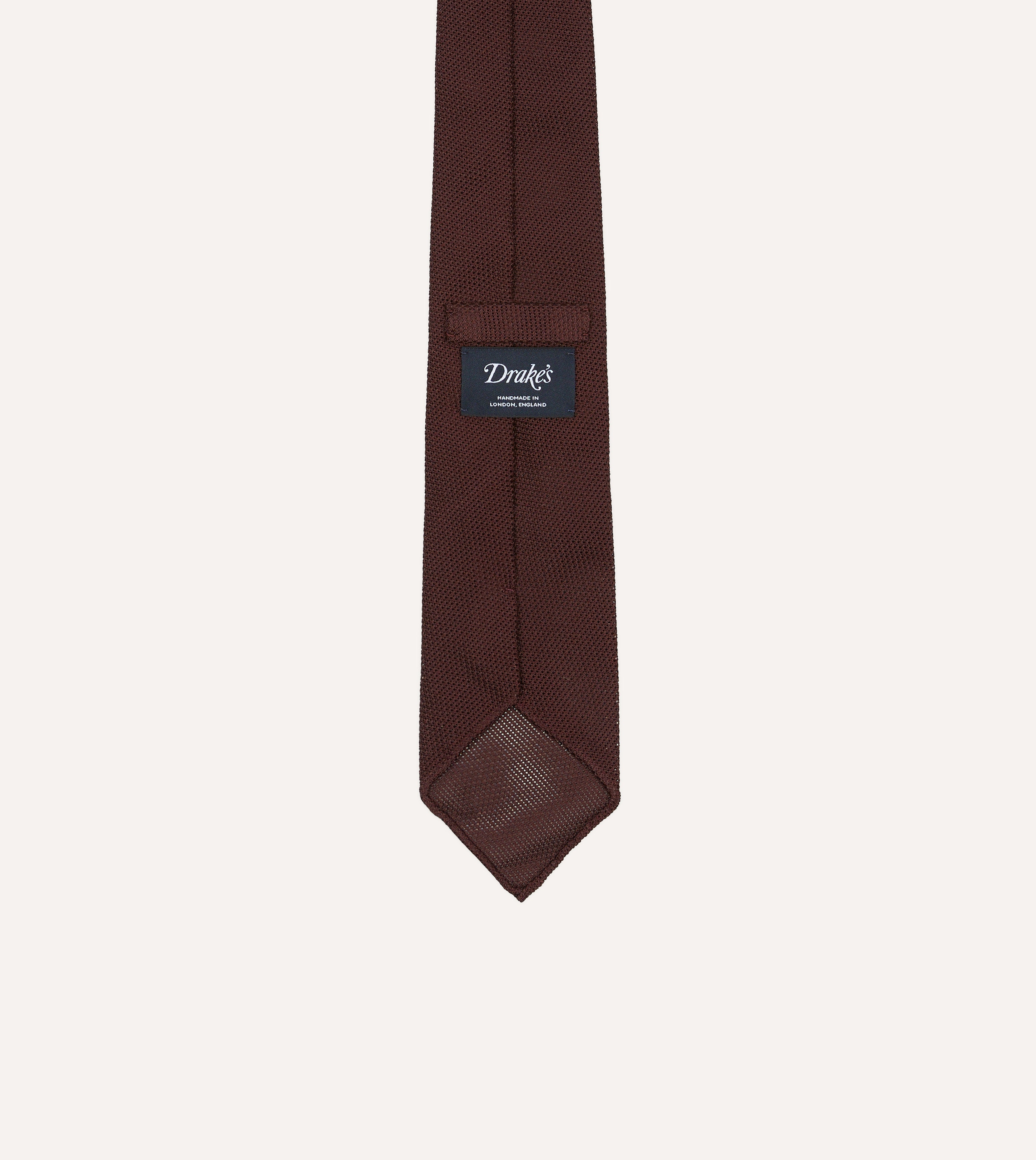 Burgundy Fine Woven Grenadine Silk Hand Rolled Tie
