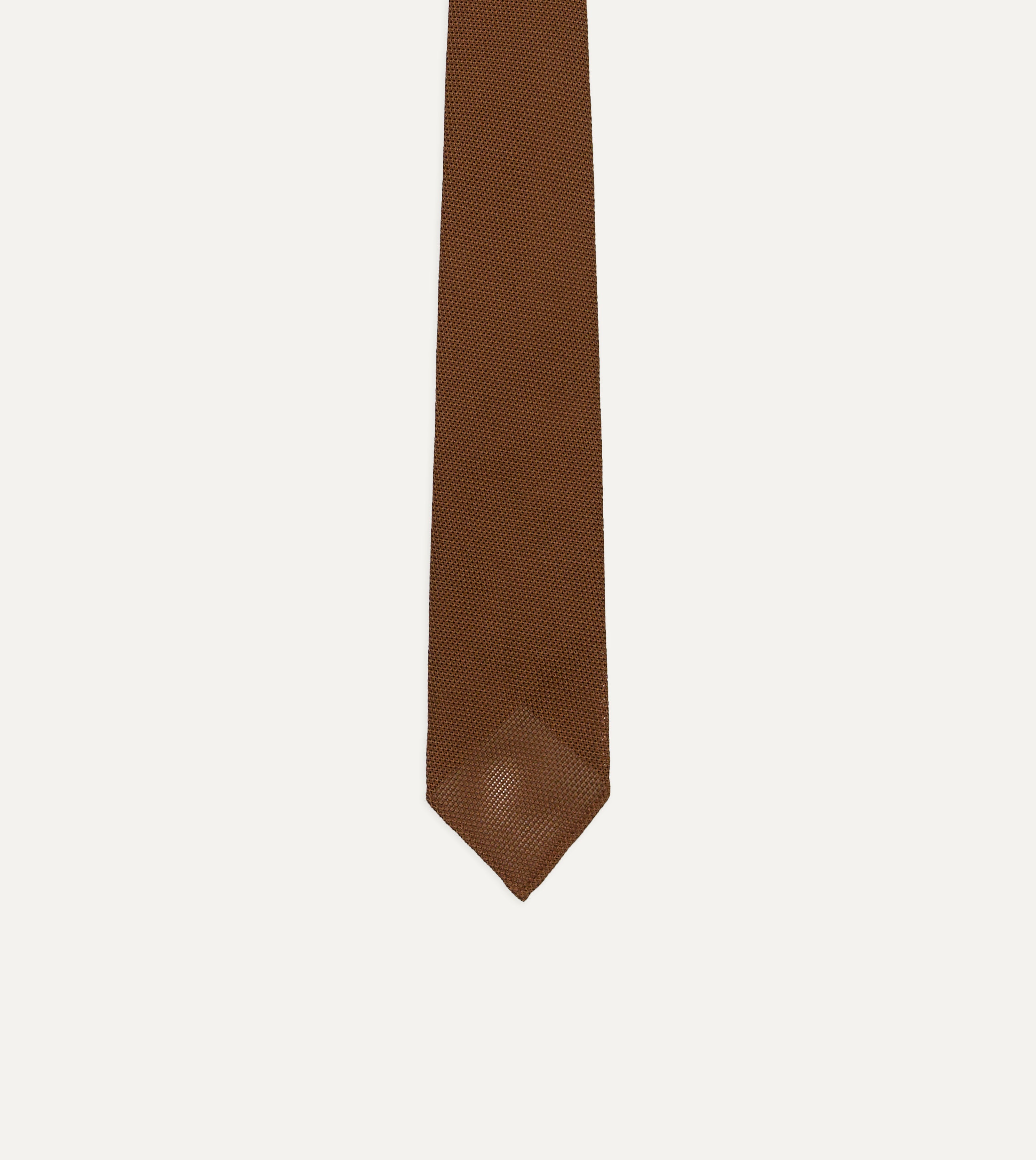 Gold Fine Woven Grenadine Silk Hand Rolled Tie – Drakes US