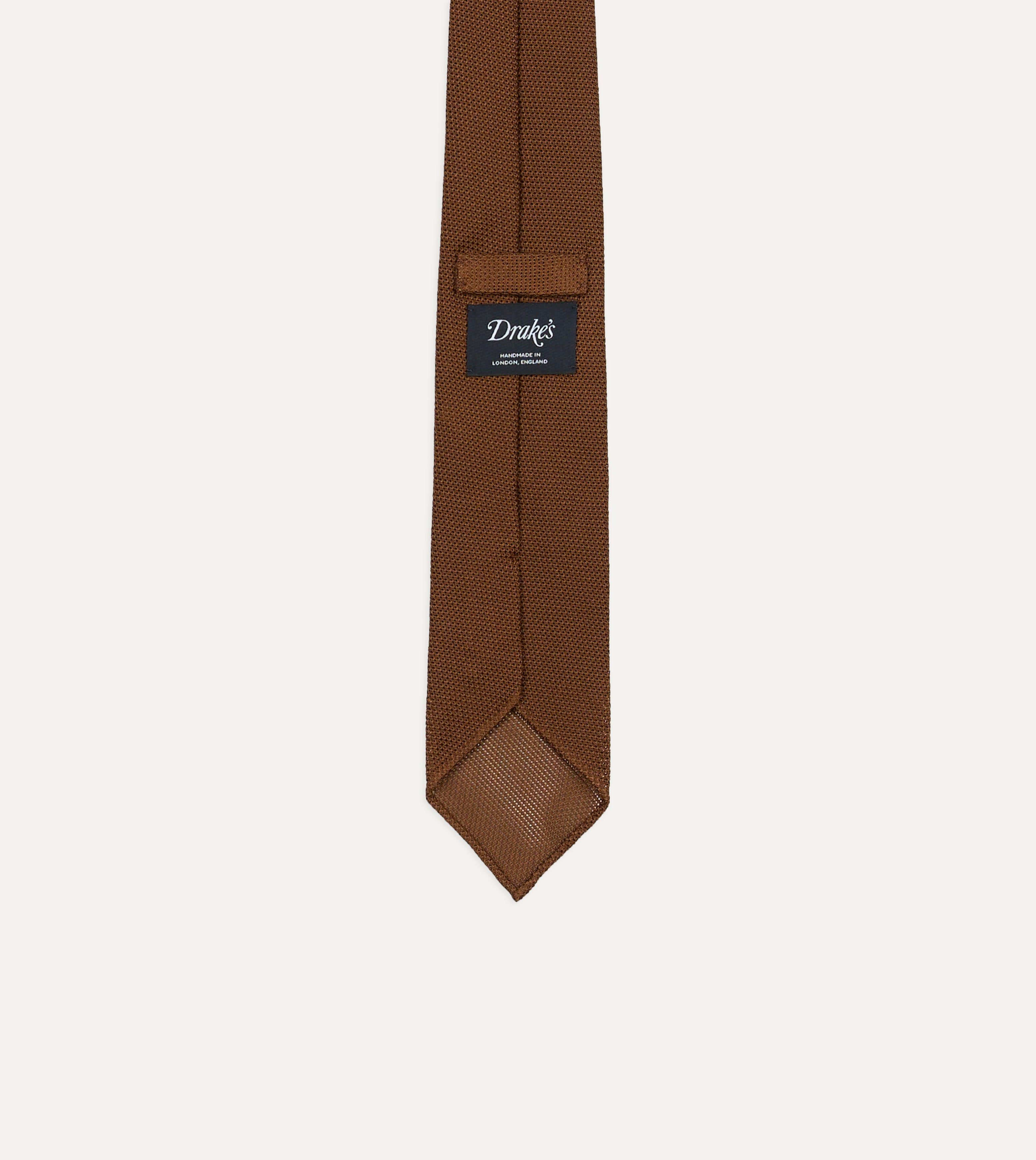 Gold Fine Woven Grenadine Silk Hand Rolled Tie
