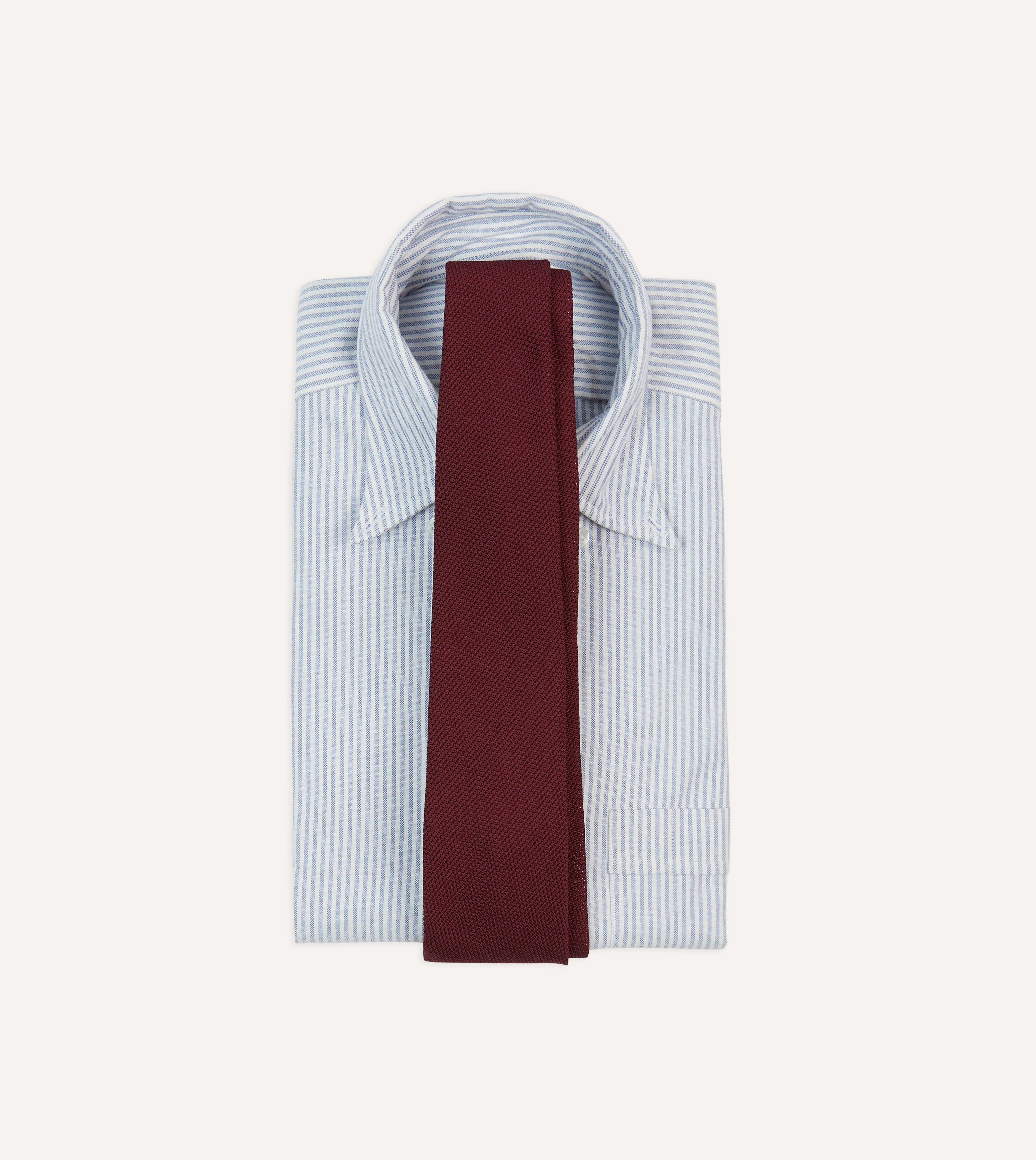 Maroon Fine Woven Grenadine Silk Hand Rolled Tie – Drakes US
