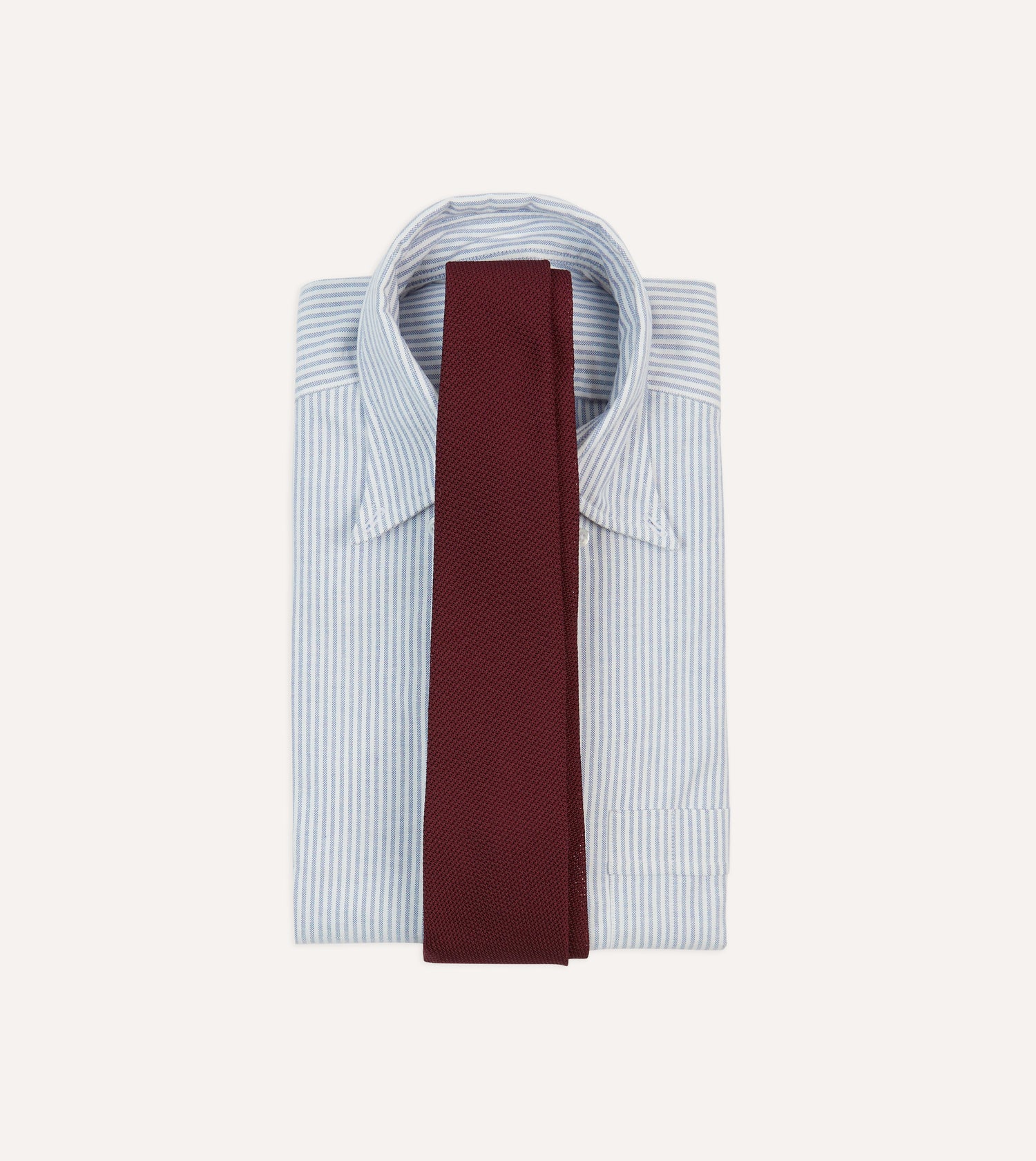 Maroon Fine Woven Grenadine Silk Hand Rolled Tie