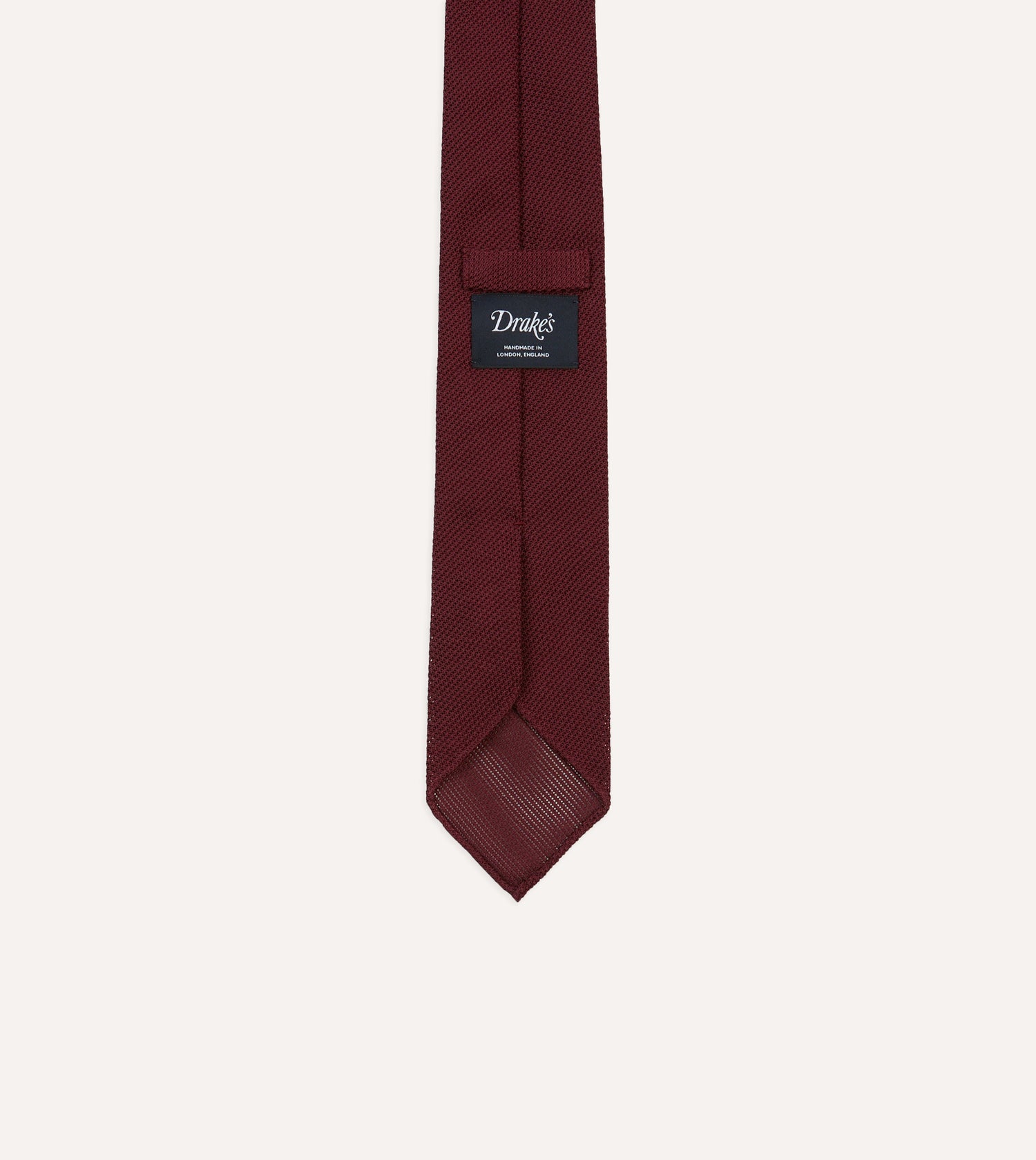 Maroon Fine Woven Grenadine Silk Hand Rolled Tie