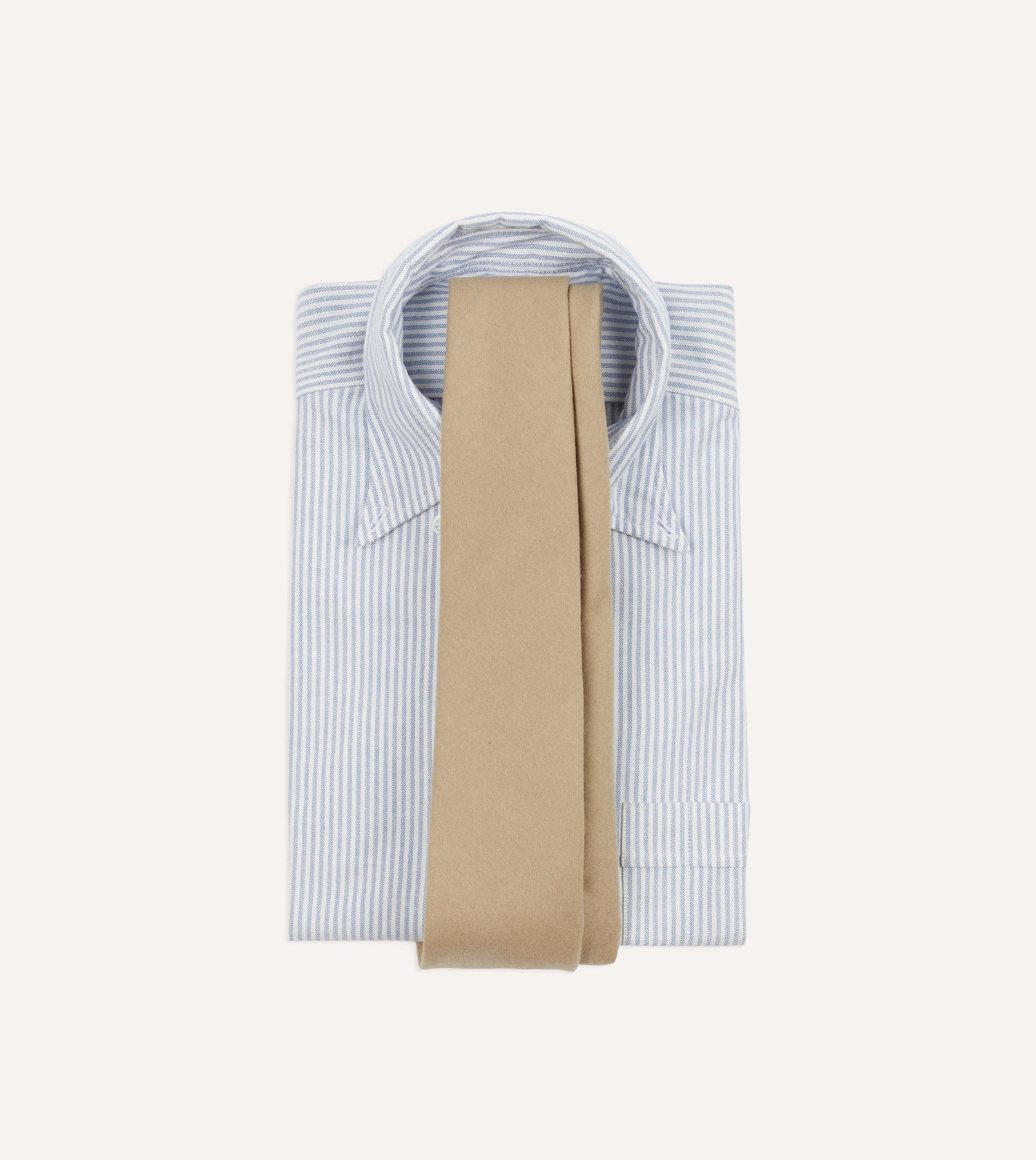 Camel Super Fine Merino Wool Self Tipped Tie