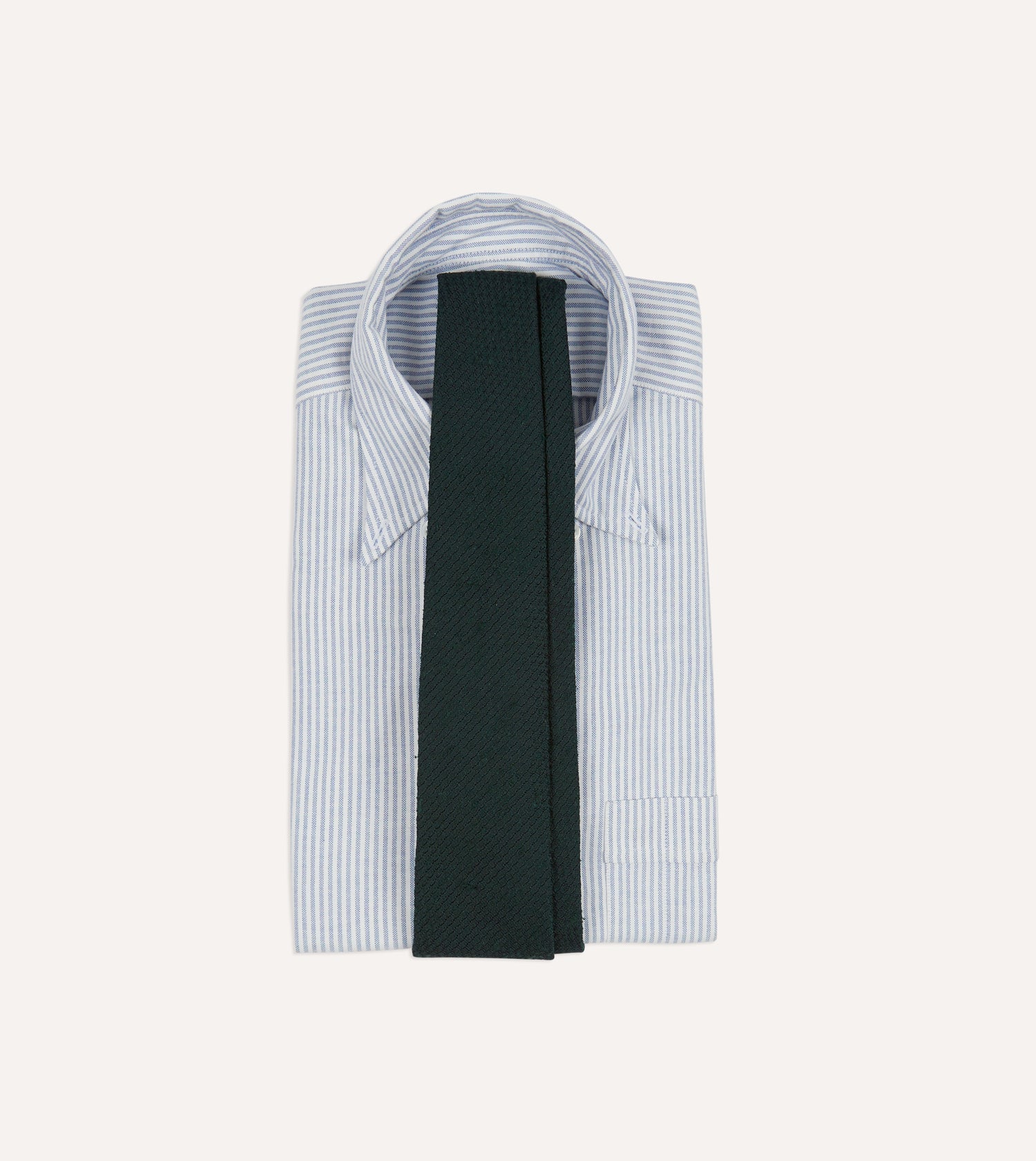 Green Shantung Silk Hand-Rolled Tie