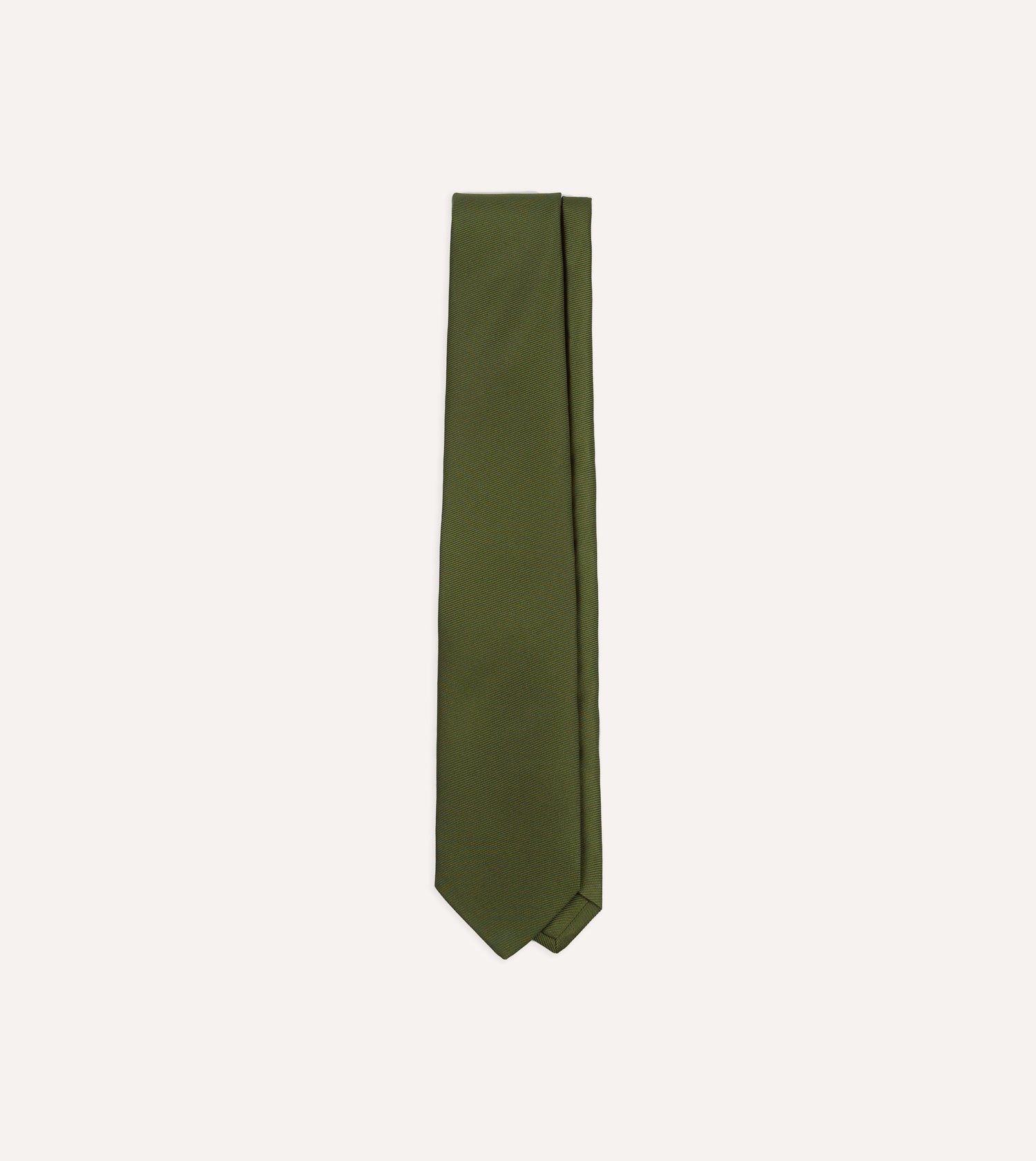 Green 50oz Silk Twill Tipped Tie