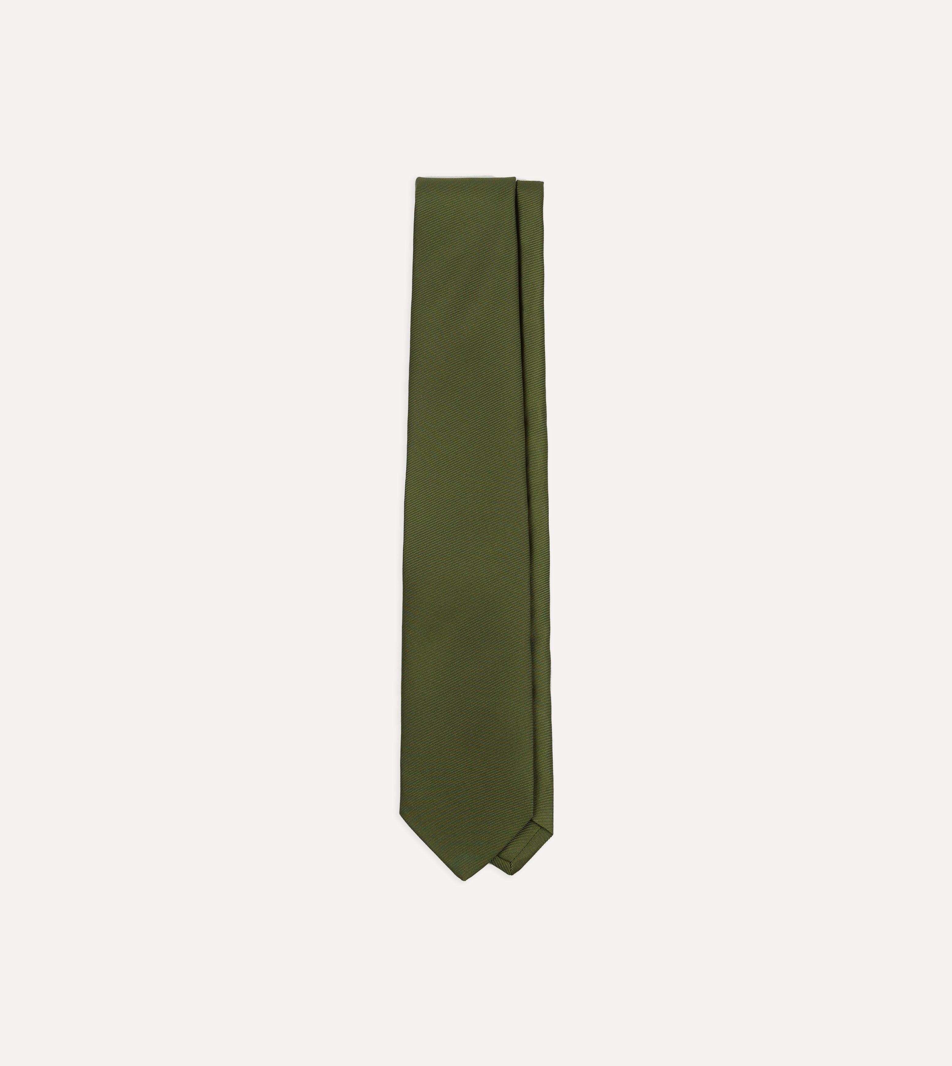 Green 50oz Silk Twill Tipped Tie